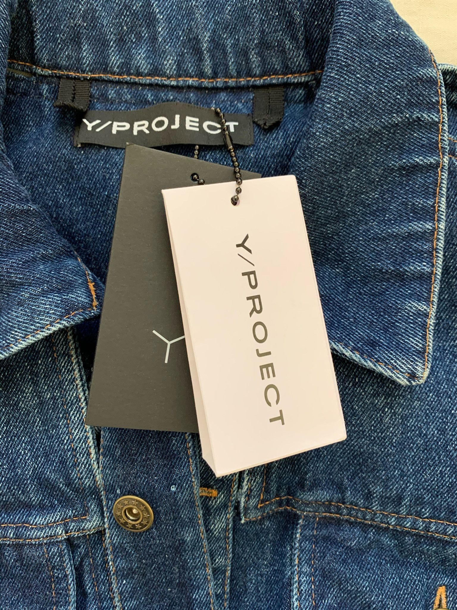 Y/Project Blue Layered Denim Jacket with Cut Outs Size US S / EU 44-46 / 1 - 12 Thumbnail
