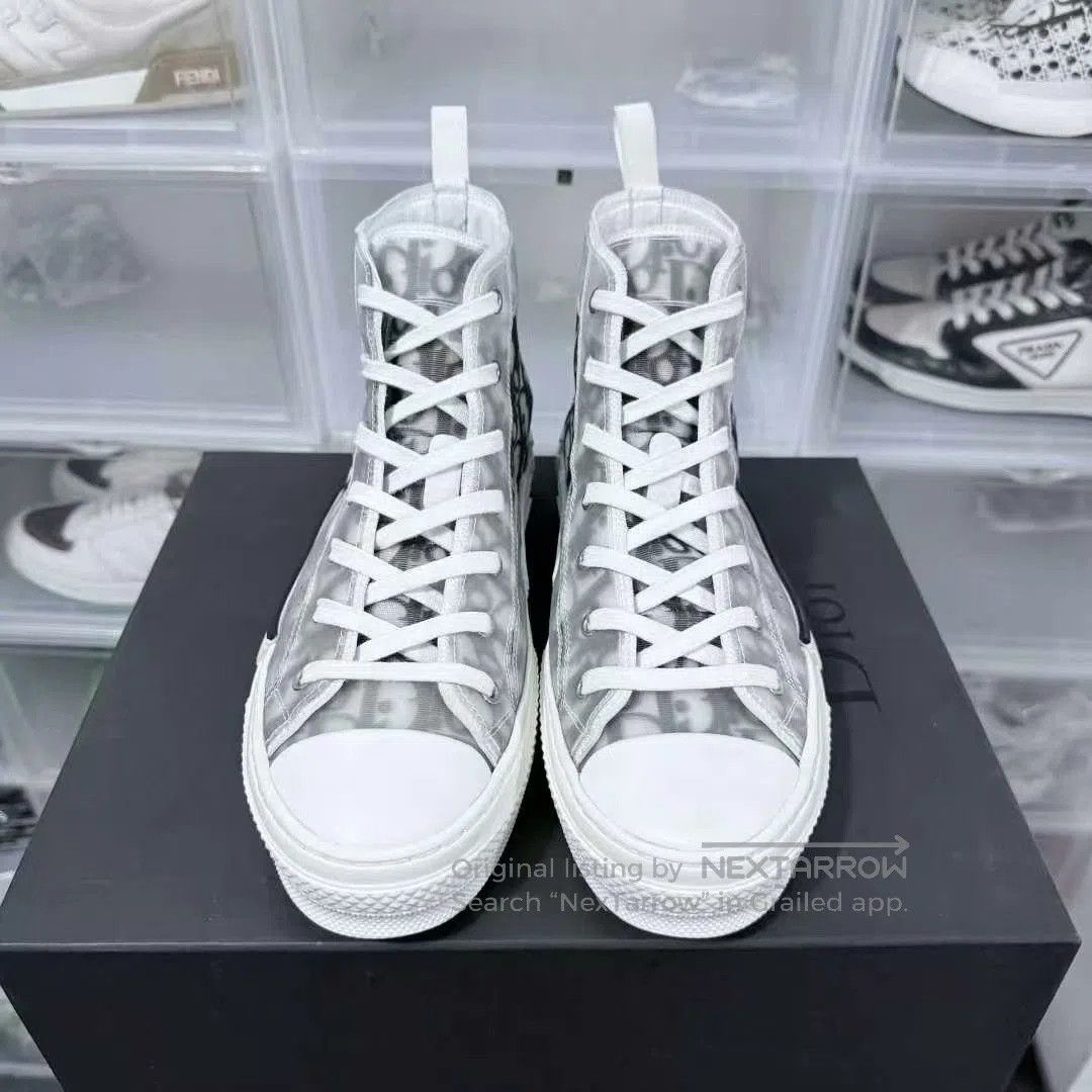Dior dior b23 white black full print sneakers. Size US 9 / EU 42 - 4 Thumbnail