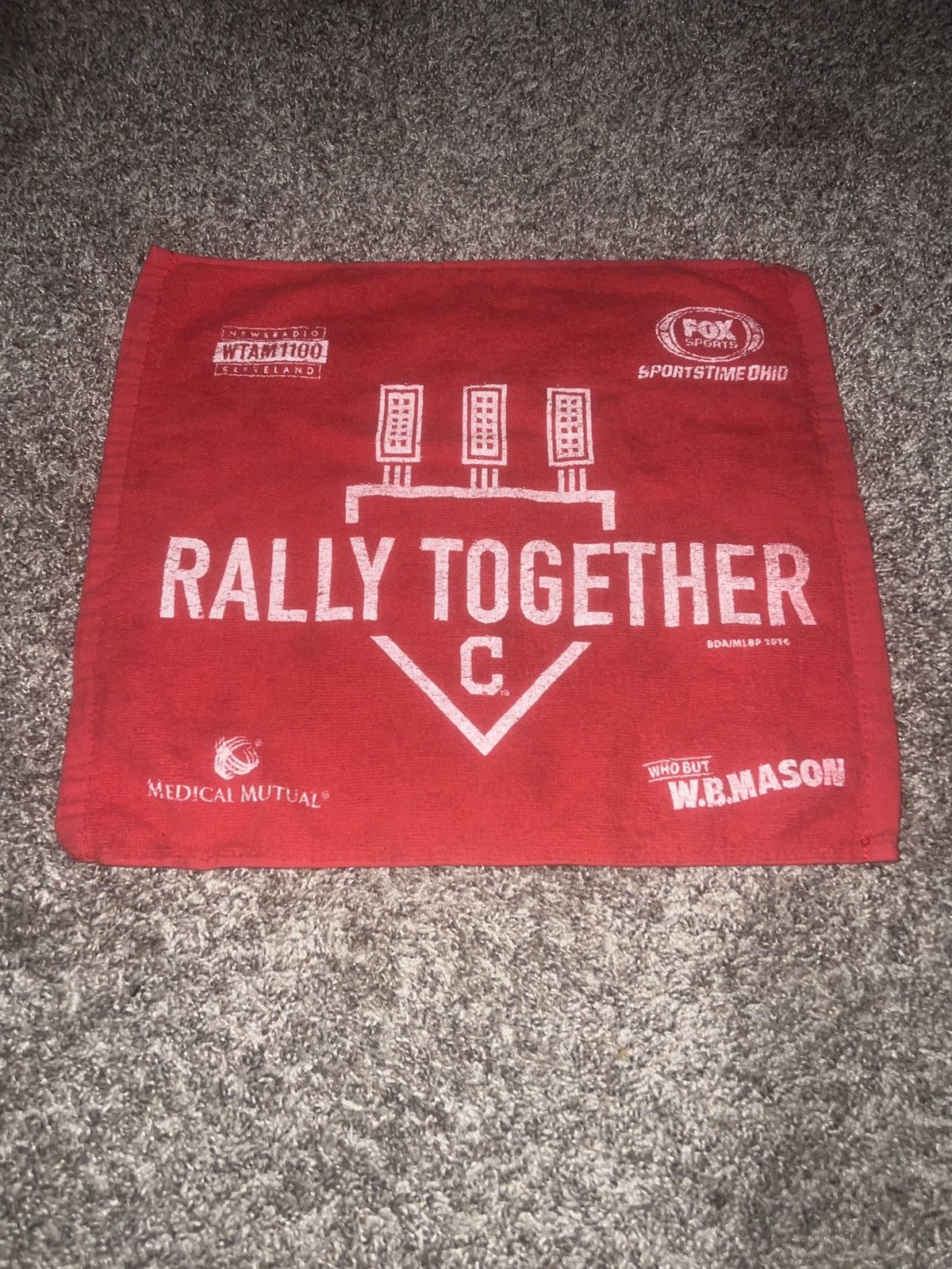 MLB AA Mills Cleveland Indians World Series Rally Together Towel Size ONE SIZE - 1 Thumbnail
