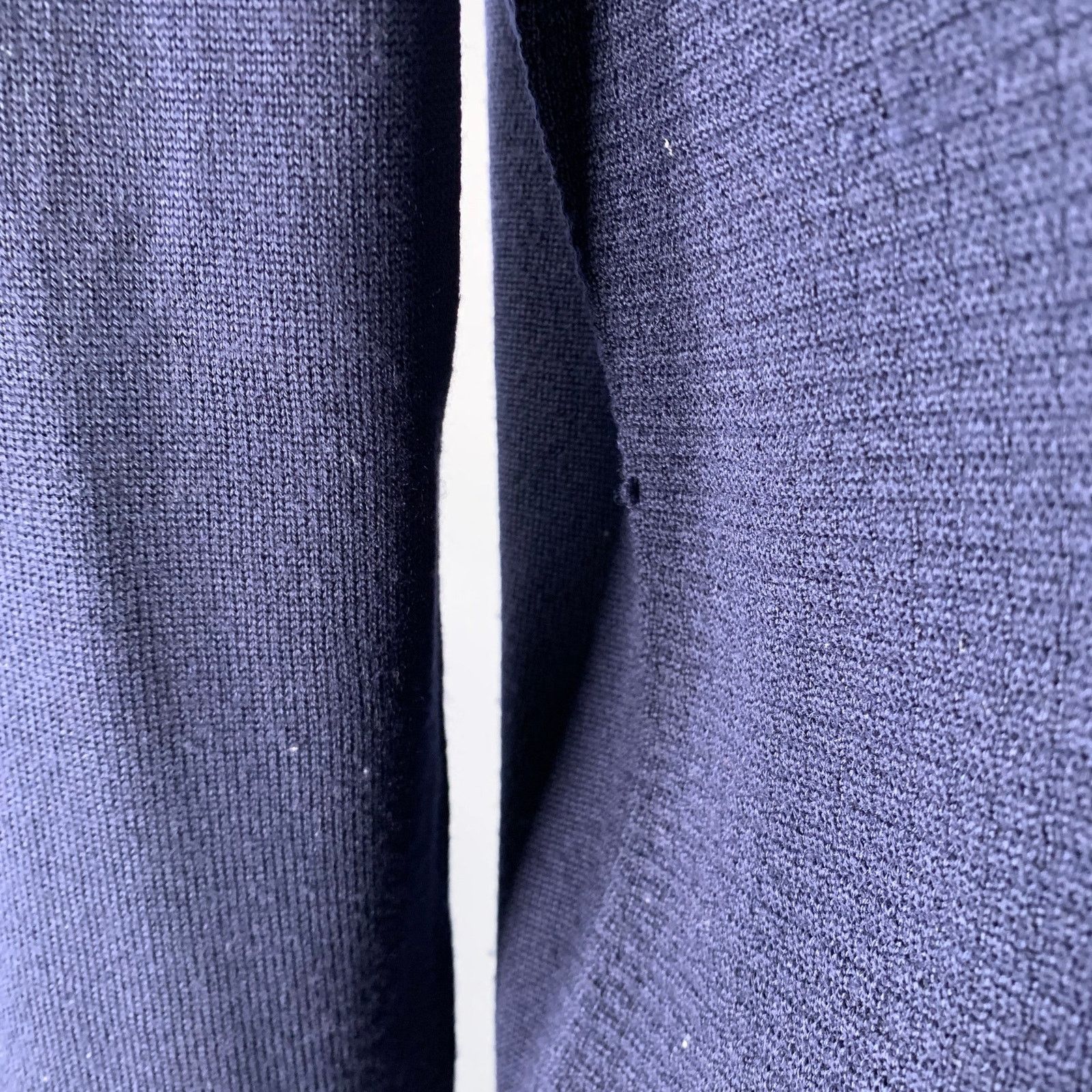 Hugo Boss HUGO BOSS Size XL Navy Knit Wool Zip Up Cardigan Size US XL / EU 56 / 4 - 4 Thumbnail