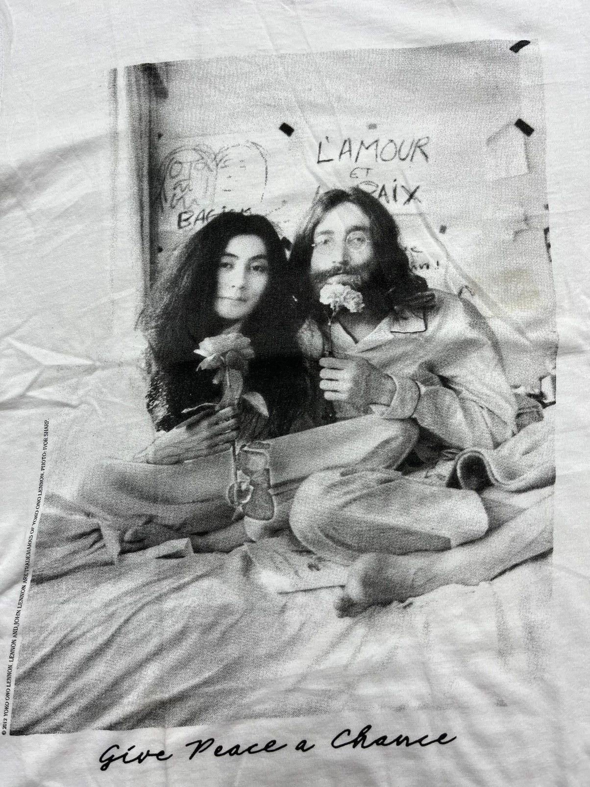 Band Tees John Lennon Yoko Ono Give Peace A Chance Size US M / EU 48-50 / 2 - 2 Thumbnail