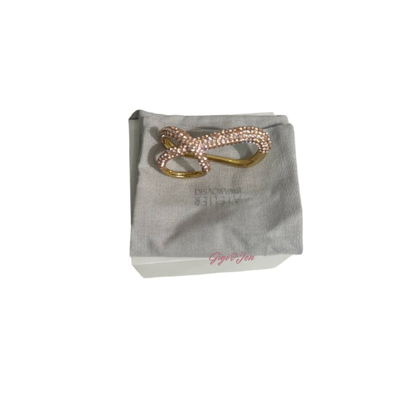Swarovski Swarovski Atelier Tigri ring Pink, Gold-tone plated Size 55 Size ONE SIZE - 12 Thumbnail