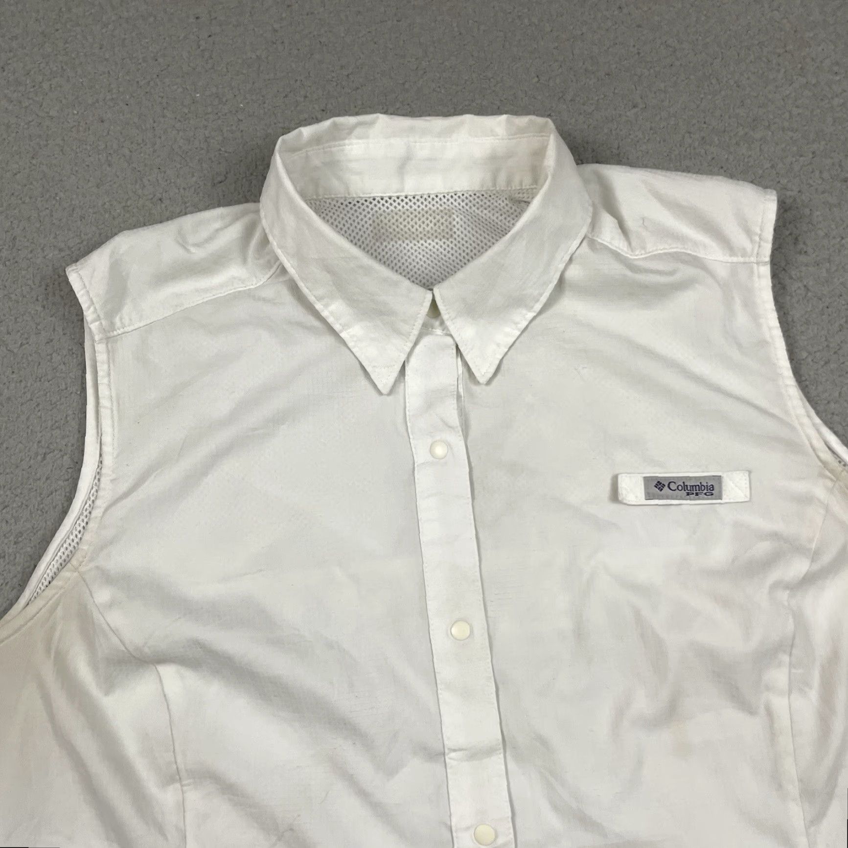 Vintage VINTAGE Columbia Vest Women's L White Outdoor Fishing PFG Button Up Pockets Casual Ladies L Women) Size L / US 10 / IT 46 - 3 Thumbnail
