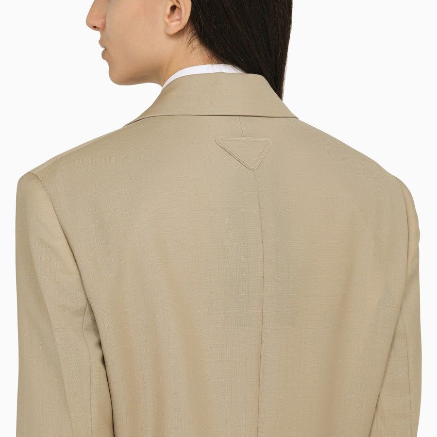 Prada o1d2blof0924 Single-breasted Jacket in Beige Size S / US 4 / IT 40 - 5 Thumbnail