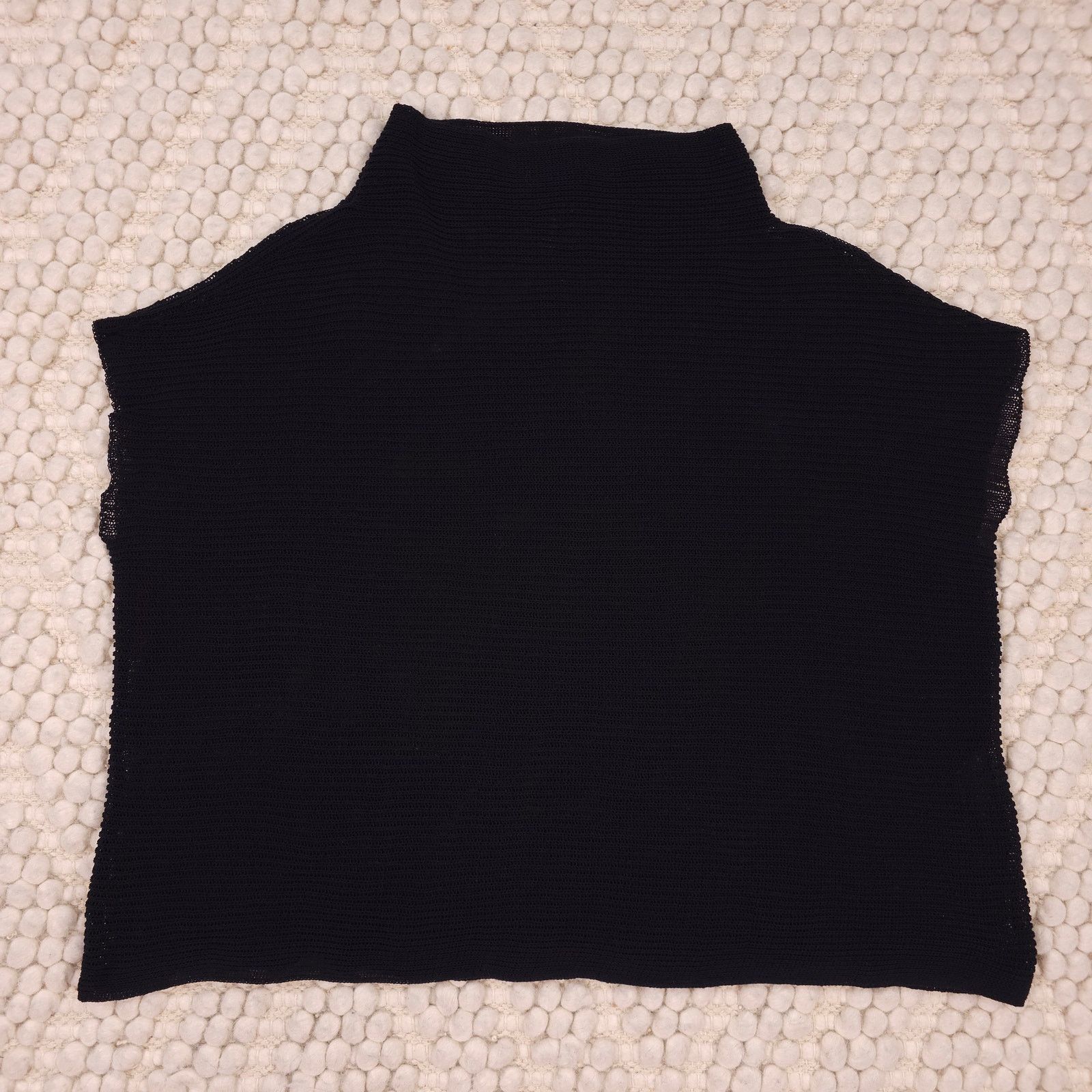 Eileen Fisher Eileen Fisher Organic Cotton Boxy Mock Neck Top Black Sz XXS Size XXS / US 00 / IT 34 - 5 Thumbnail