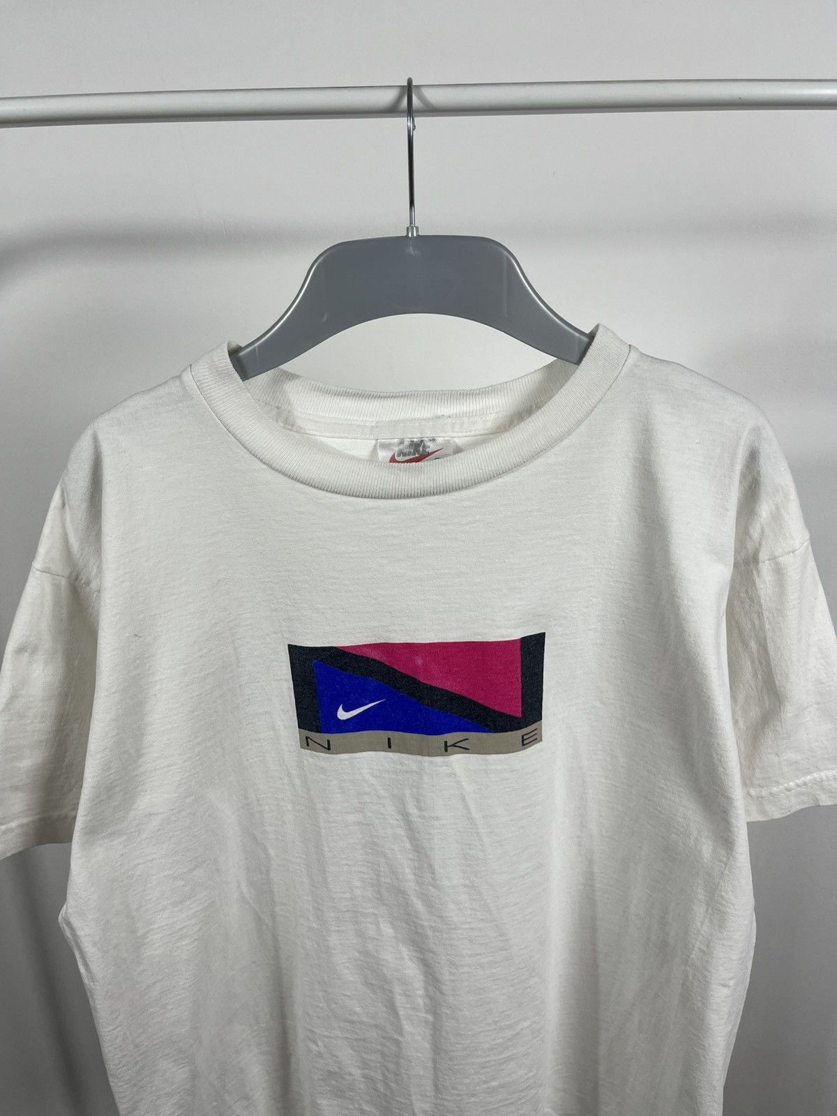 Nike × Vintage Vintage Nike T-Shirt Tee Made in USA 90s Logo White M Size US M / EU 48-50 / 2 - 2 Thumbnail