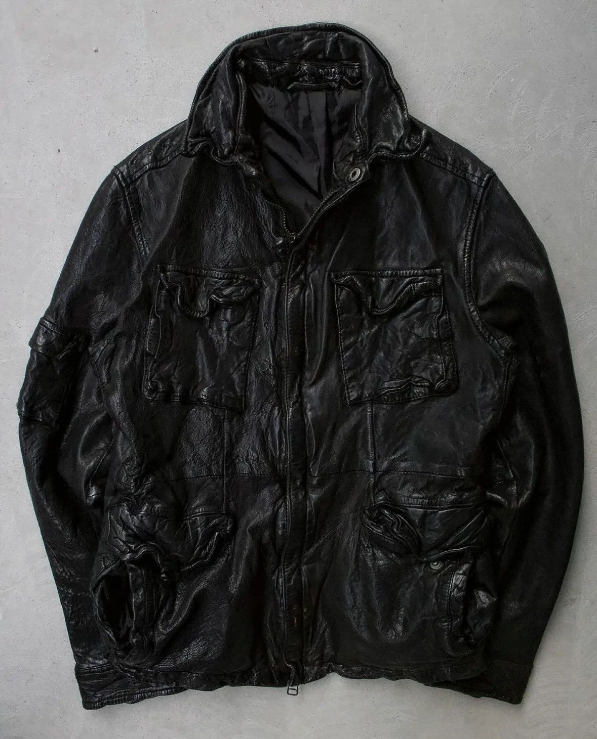 ABAHOUSE ABAHOUSE Vintage 2003 Sheep Leather Rider Jacket Size US S / EU 44-46 / 1 - 1 Thumbnail