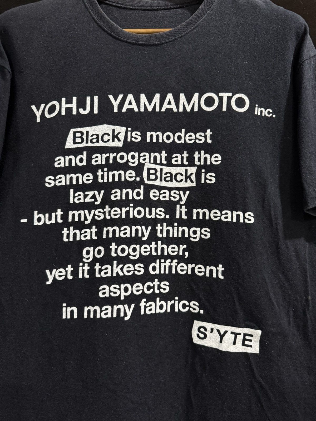Vintage Thrashed Vintage Yohji Yamamoto S’YTE Sun Faded Tee Size US M / EU 48-50 / 2 - 2 Thumbnail