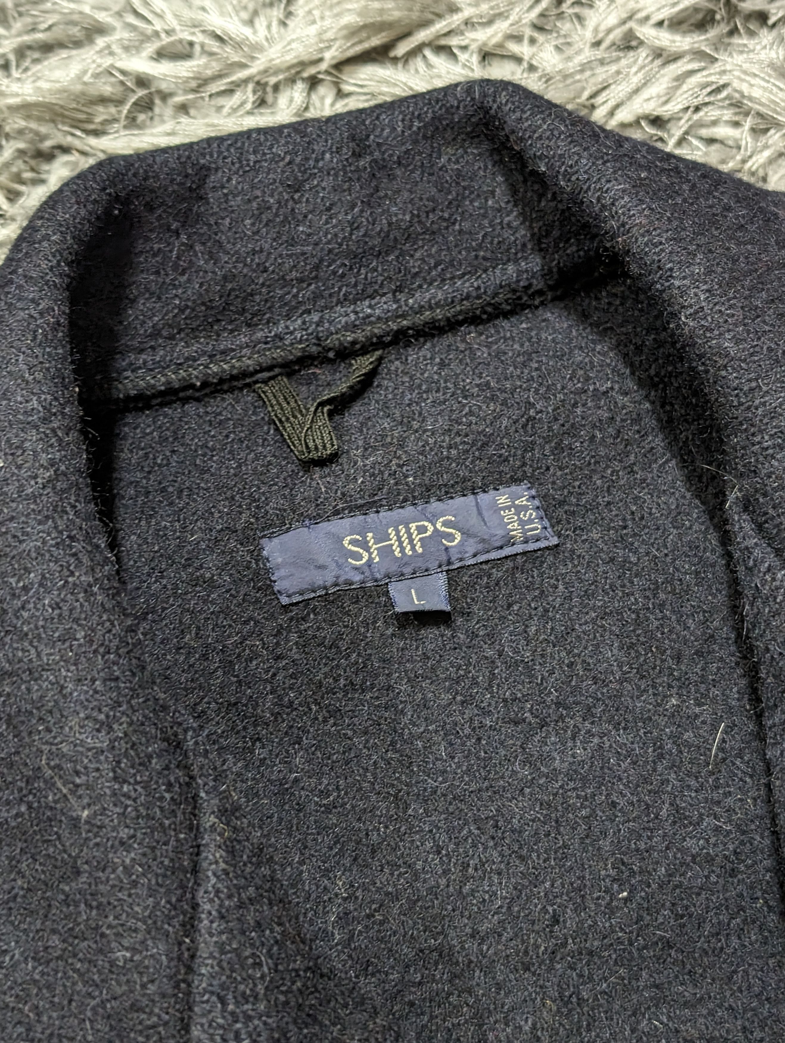 SHIPS Vintage Ships Made In USA Button Up Wool Light Jacket Size US L / EU 52-54 / 3 - 10 Thumbnail