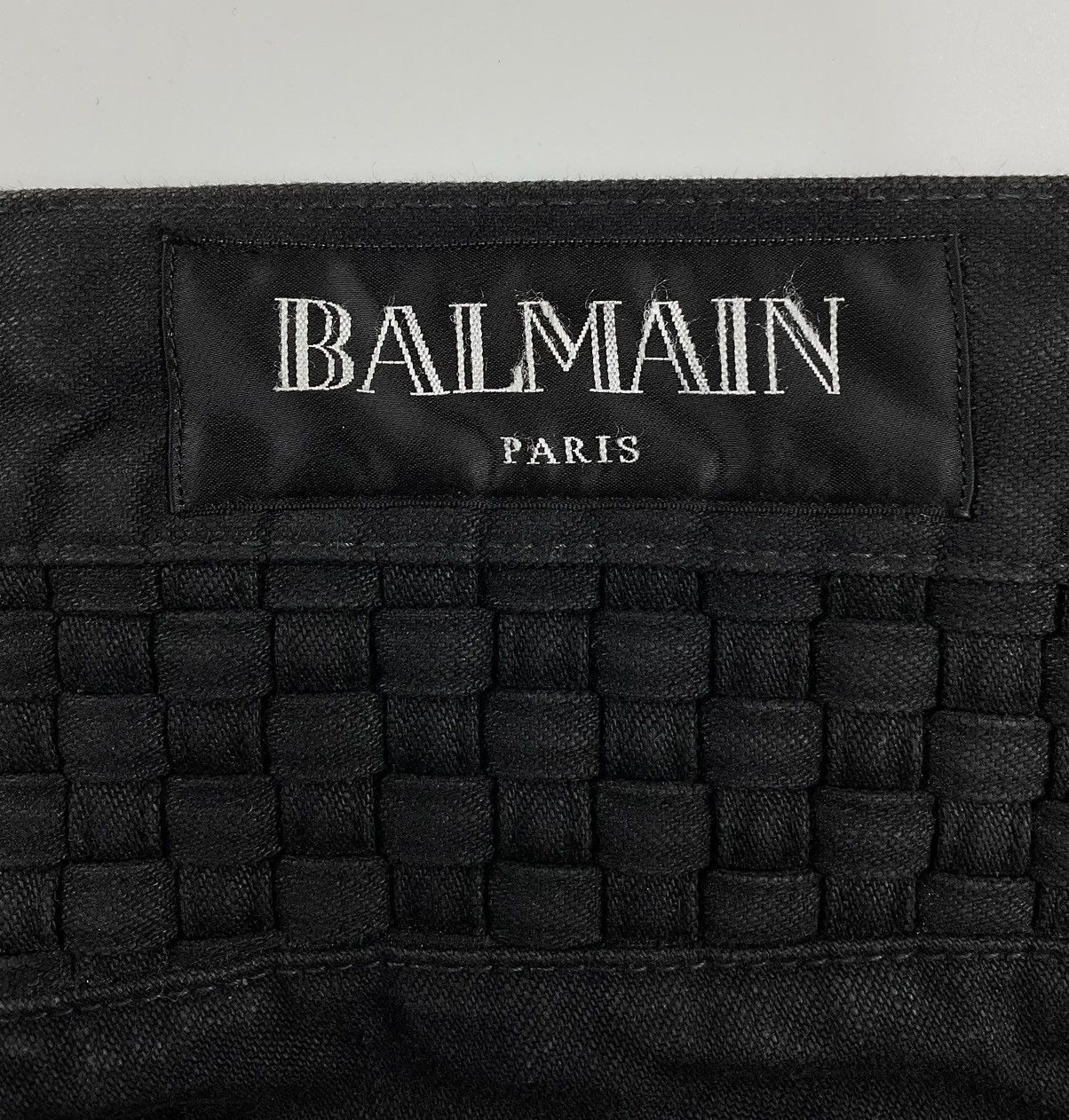 Balmain Balmain Basket Weave Biker Jeans Size US 29 - 10 Thumbnail