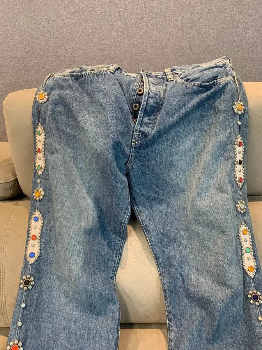 Kapital Kapital 14oz Monkey Cisco Gemstone denim jeans Size US 32 / EU 48 - 1 Thumbnail
