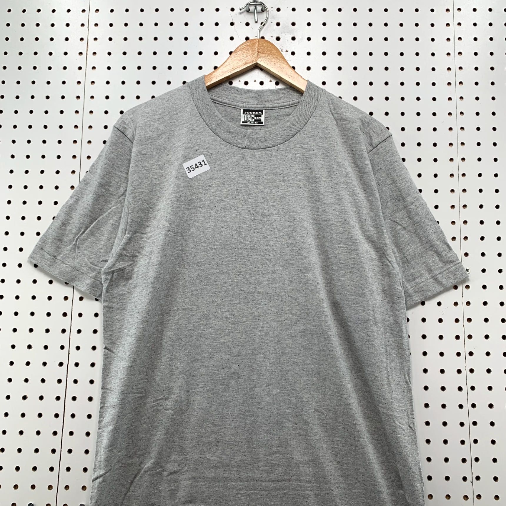 Jockey VINTAGE Jockey Shirt Mens Medium Gray 90s Single Stitch USA Crew Neck 20x31 Mens Size US M / EU 48-50 / 2 - 2 Thumbnail