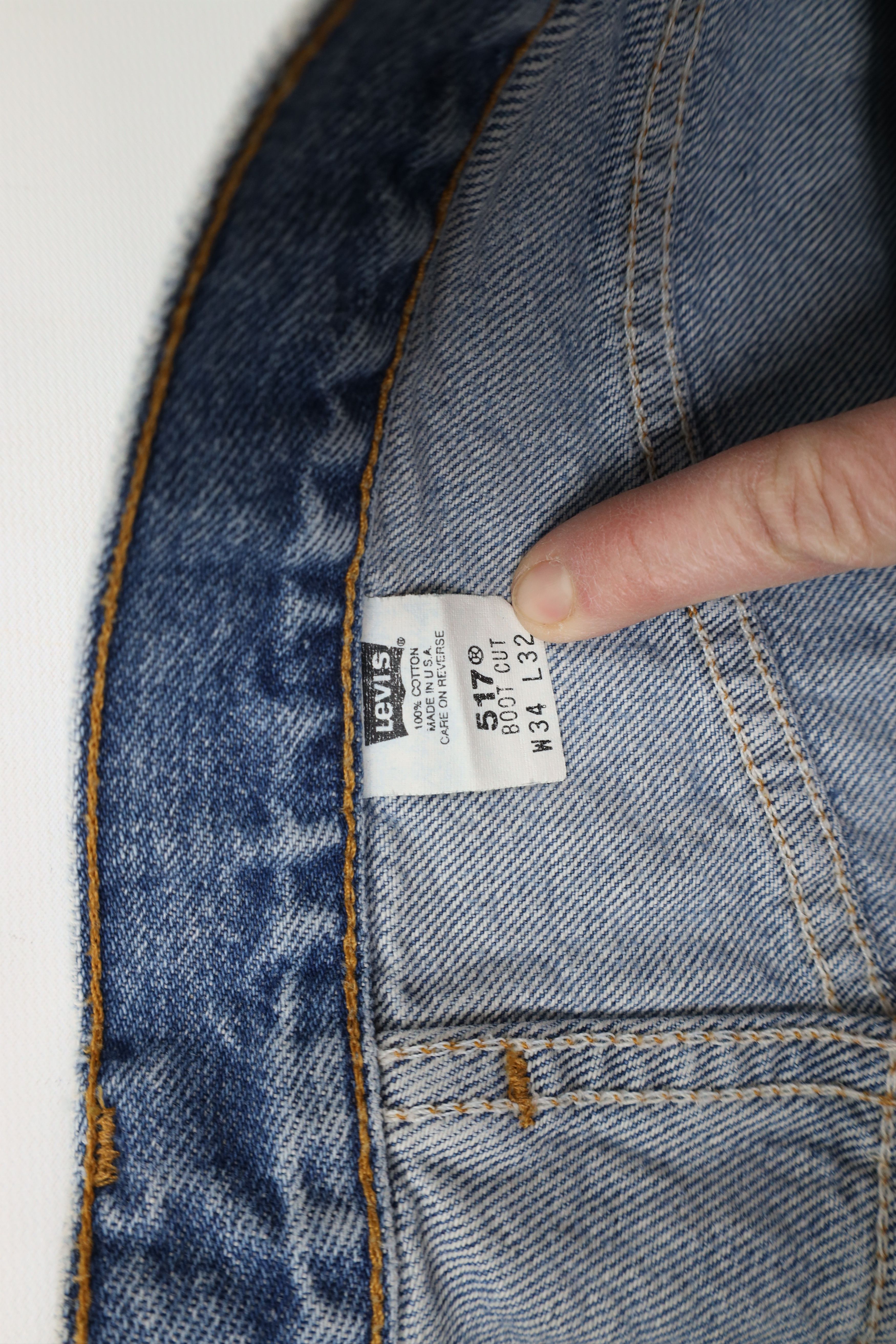 Levi's × Vintage Vintage Y2K 2001 Levis 517 Western Bootcut Flared Jeans USA Size 34 - 9 Thumbnail