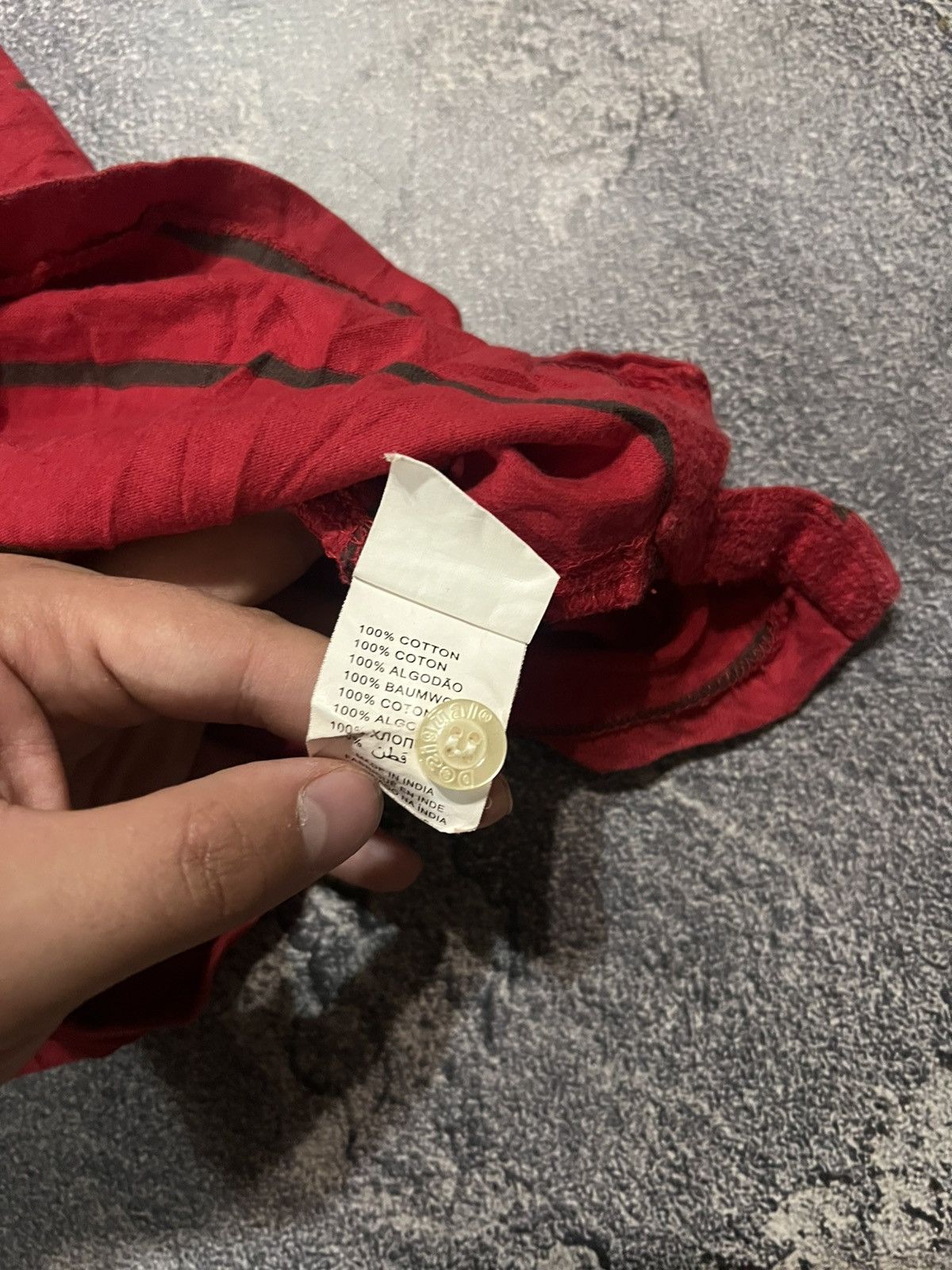 Vintage Archive Red Distressed Long Shirt / Vintage Japanese Vibe 90 Size US L / EU 52-54 / 3 - 6 Thumbnail