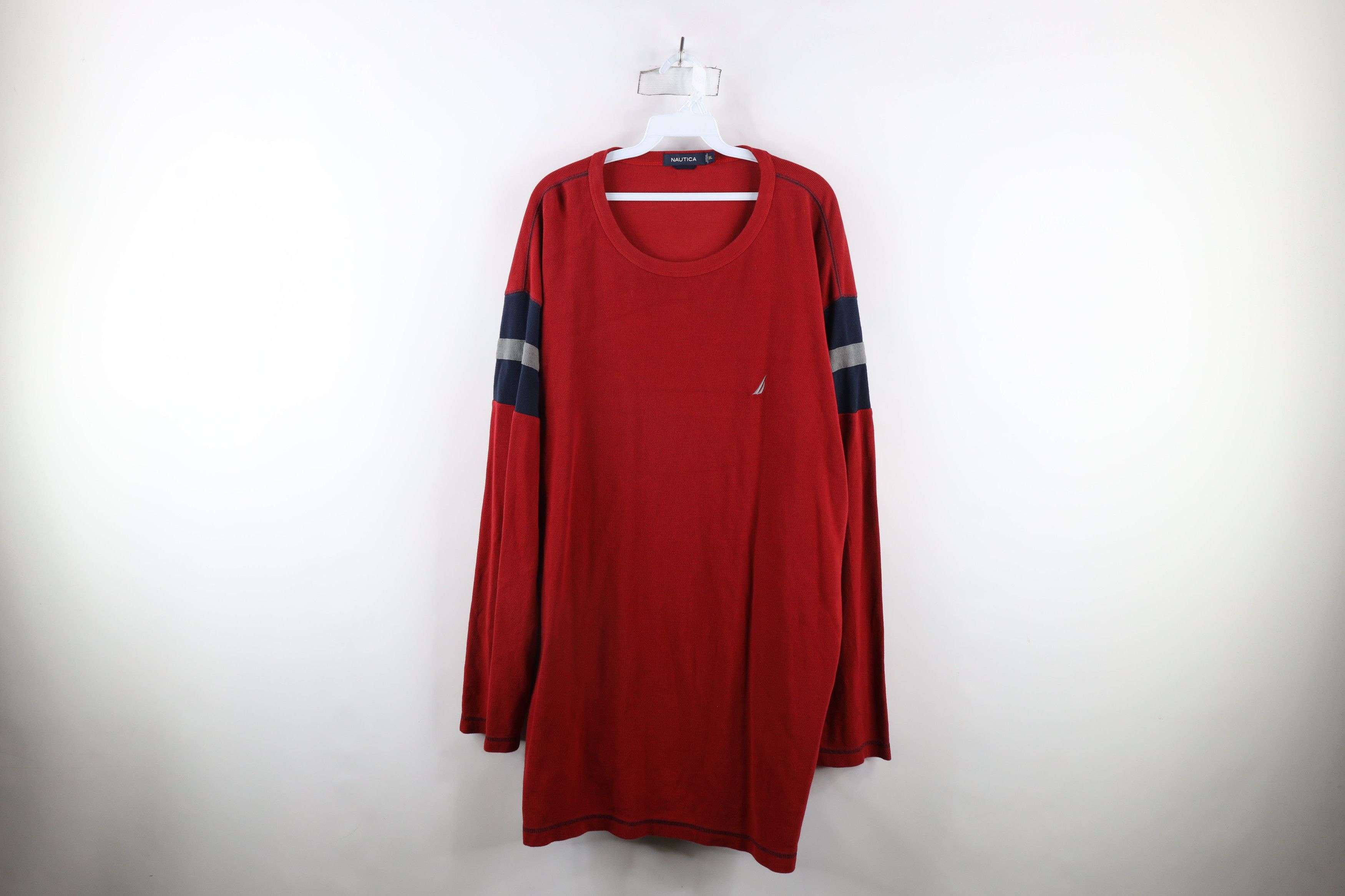 Nautica × Vintage Vintage Nautica Thermal Waffle Knit Long Sleeve T-Shirt Size US XXL / EU 58 / 5 - 1 Thumbnail