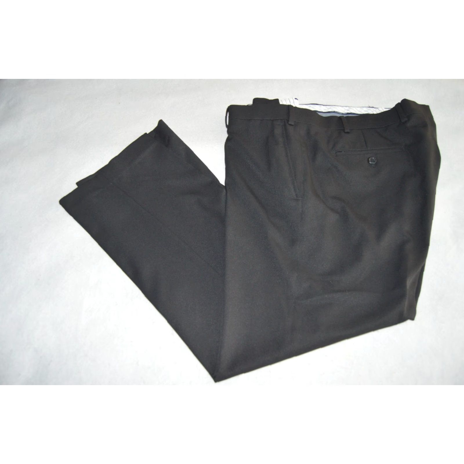 Hart Schaffner Marx Hart Schaffner Marx Pants 42x29 Black State Street Wool/Polyester Dress Pants Men Regular 42 in Black City College Preppy Wedding 90s Mens Size US 42 / EU 58 - 2 Thumbnail