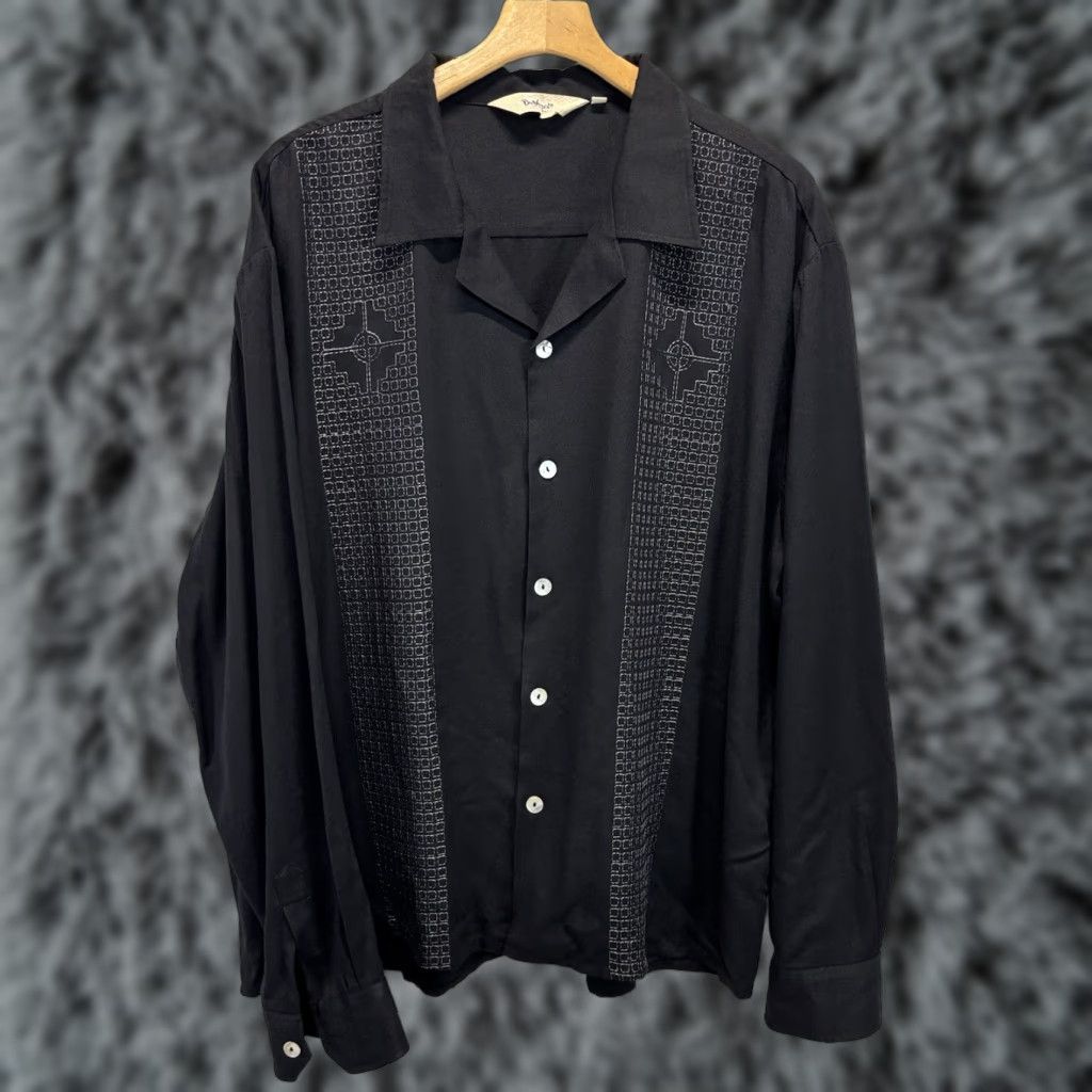 Vintage Da Vinci Mens 3XL Black Button-Up Shirt Stitch Charlie Sheen Bowling Camp Rayon Regular Size Collared Short Sleeve Button-Up Da Vinci Shirt Size US XXL / EU 58 / 5 - 1 Thumbnail