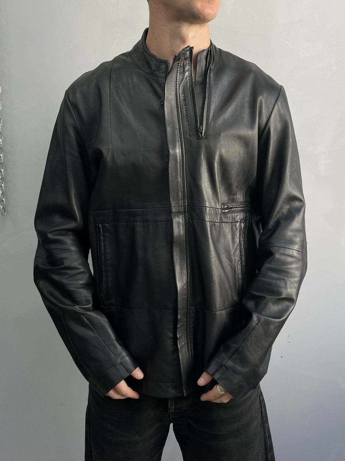 G-Star Rare slim 14thaddiction hype leather jacket 90s hype Size US XL / EU 56 / 4 - 1 Thumbnail