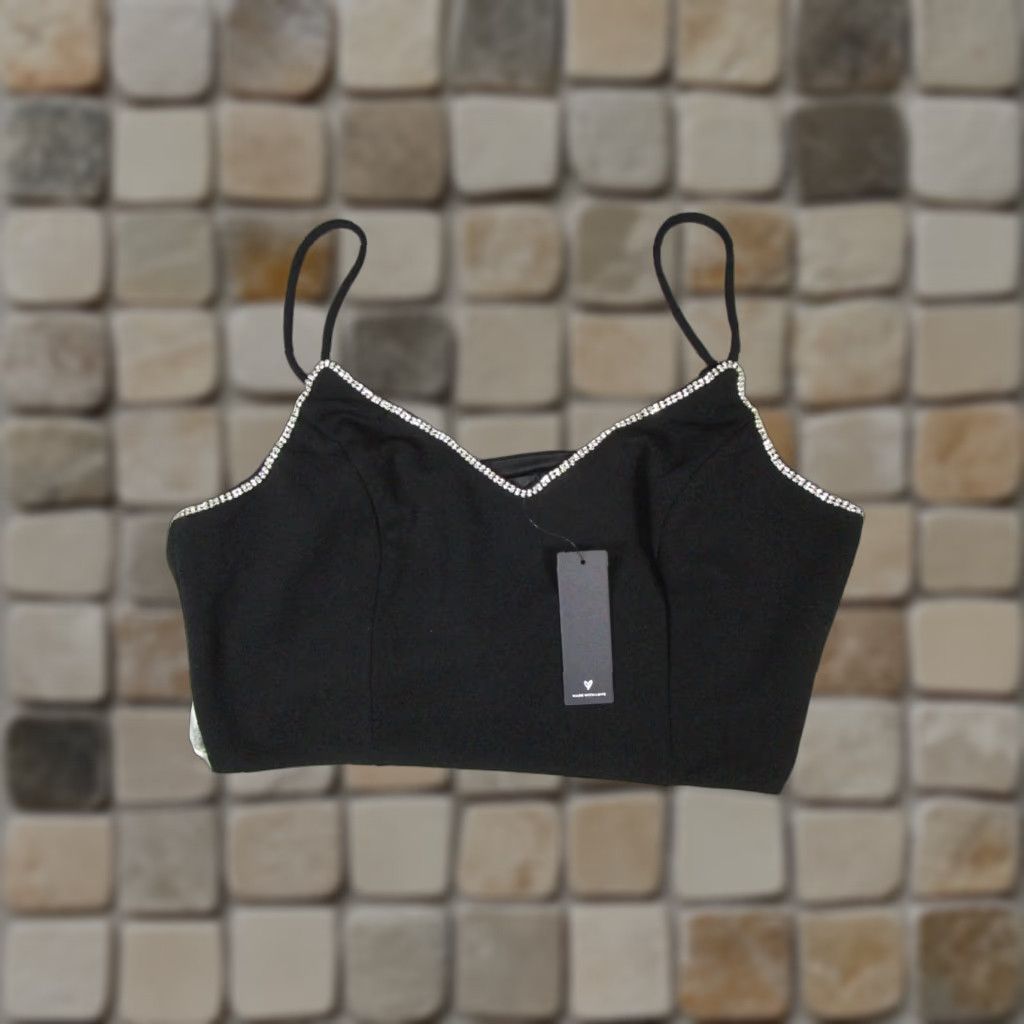 Lulus Lulus Top Xl Black Embellished Womens Size XL / US 12-14 / IT 48-50 - 1 Thumbnail