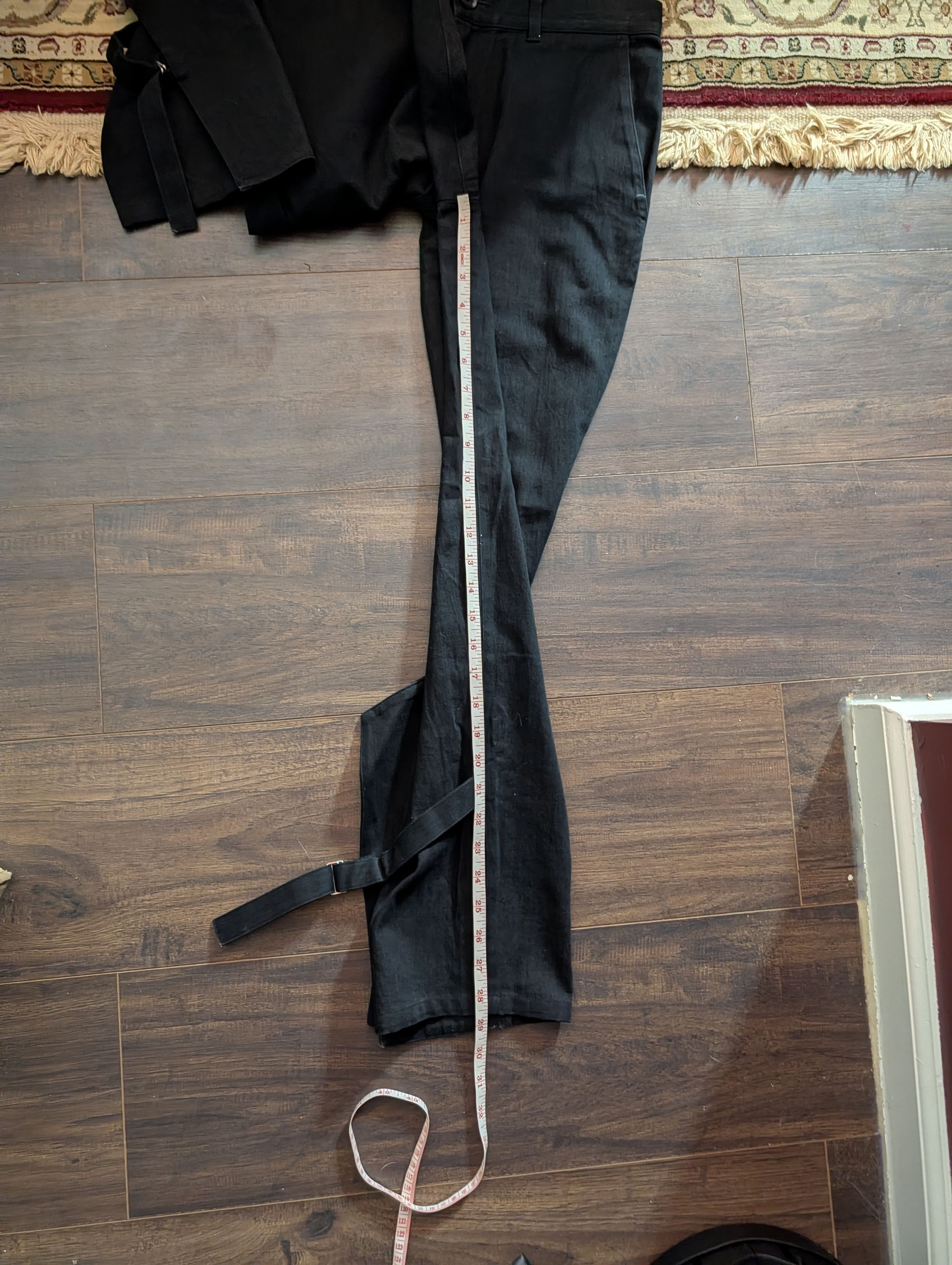 Yohji Yamamoto Vintage Noir+ Black Flared Bondage Jeans Japan Sz2 Size US 30 / EU 46 - 19 Thumbnail