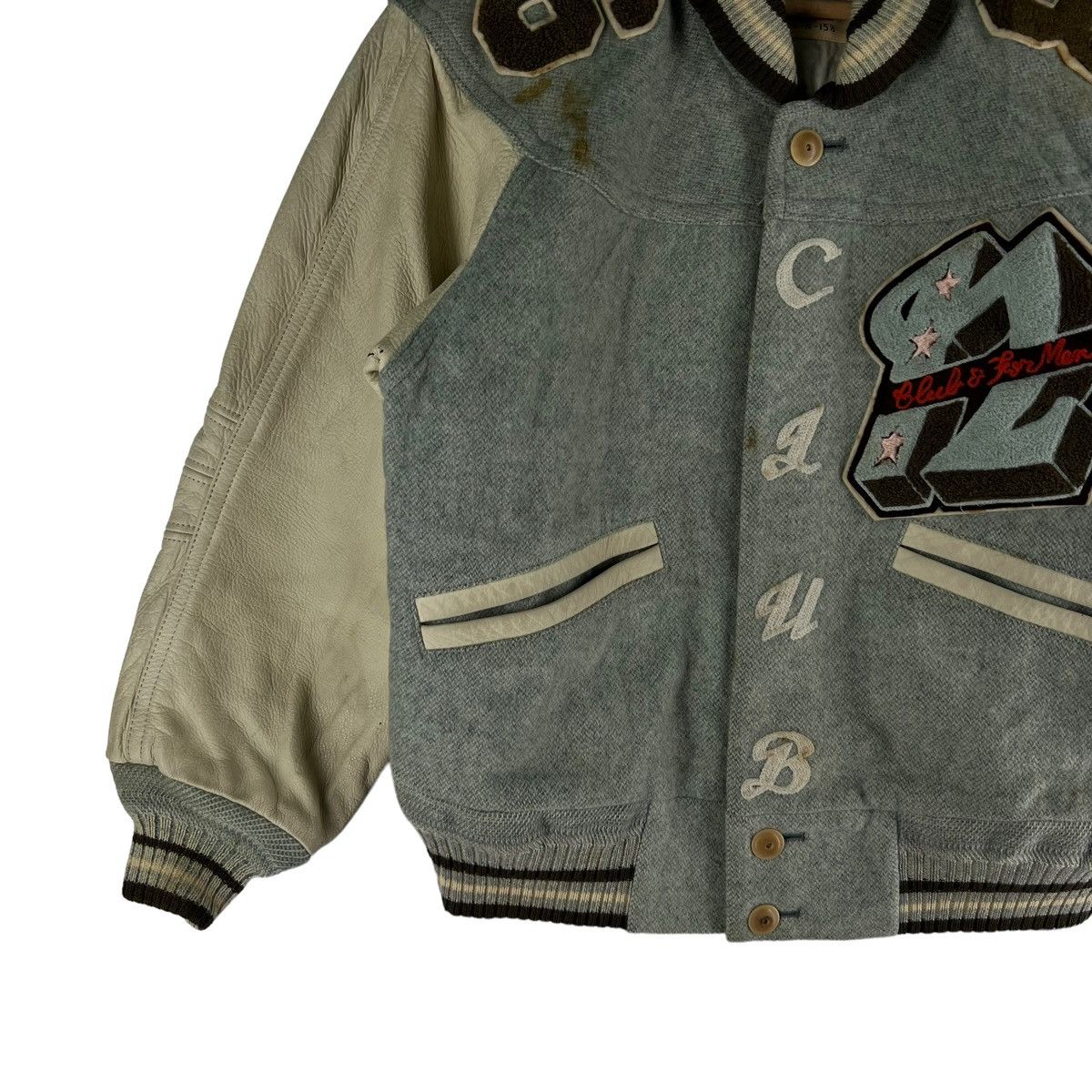 Japanese Brand 🔥90s Vintage Leather Varsity Jacket Nicole Club IsseyMiyake Size US S / EU 44-46 / 1 - 2 Thumbnail