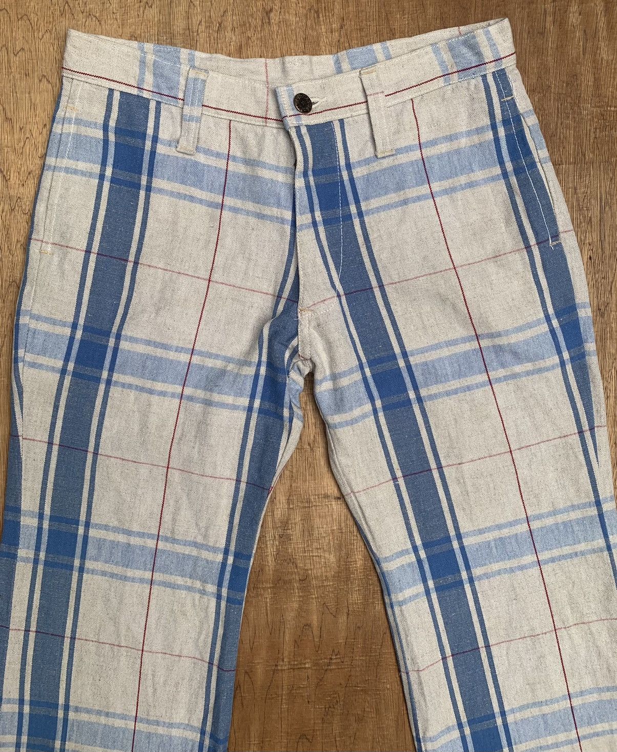 Alexander McQueen Rare.. Vintage Alexender Mcqueen Flare Plaid Pants Size US 28 / EU 44 - 7 Thumbnail