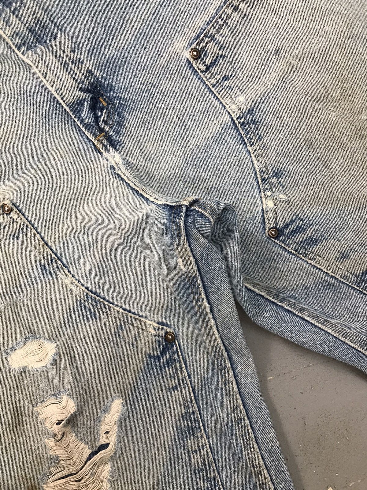 Carhartt × Vintage Vintage Carhartt B73 DST distressed double knee denim Size US 42 / EU 58 - 7 Thumbnail
