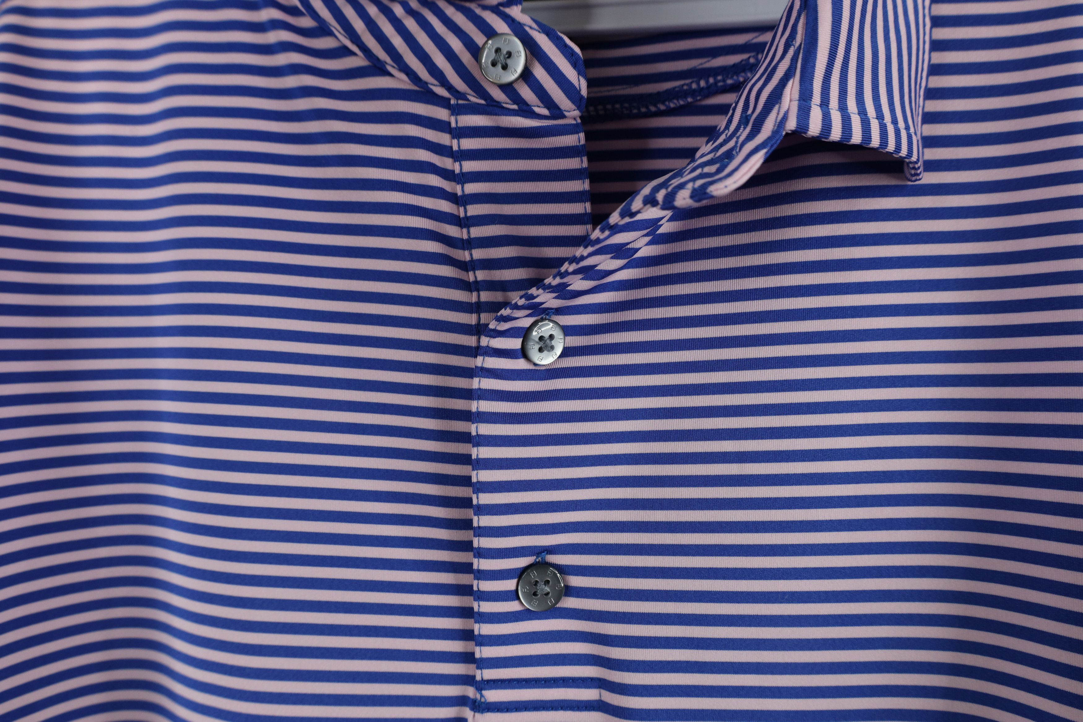 Footjoy × Vintage FootJoy Logo Striped Stretch Collared Golf Polo Shirt Size US L / EU 52-54 / 3 - 4 Thumbnail