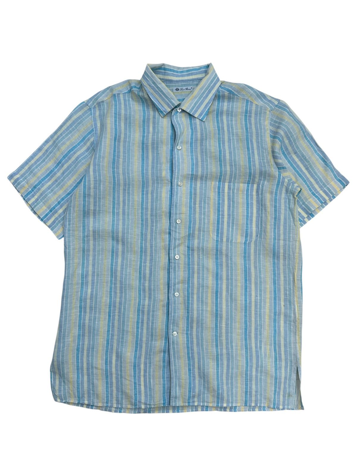 Loro Piana Striped Linen Shirt Size US XL / EU 56 / 4 - 1 Thumbnail
