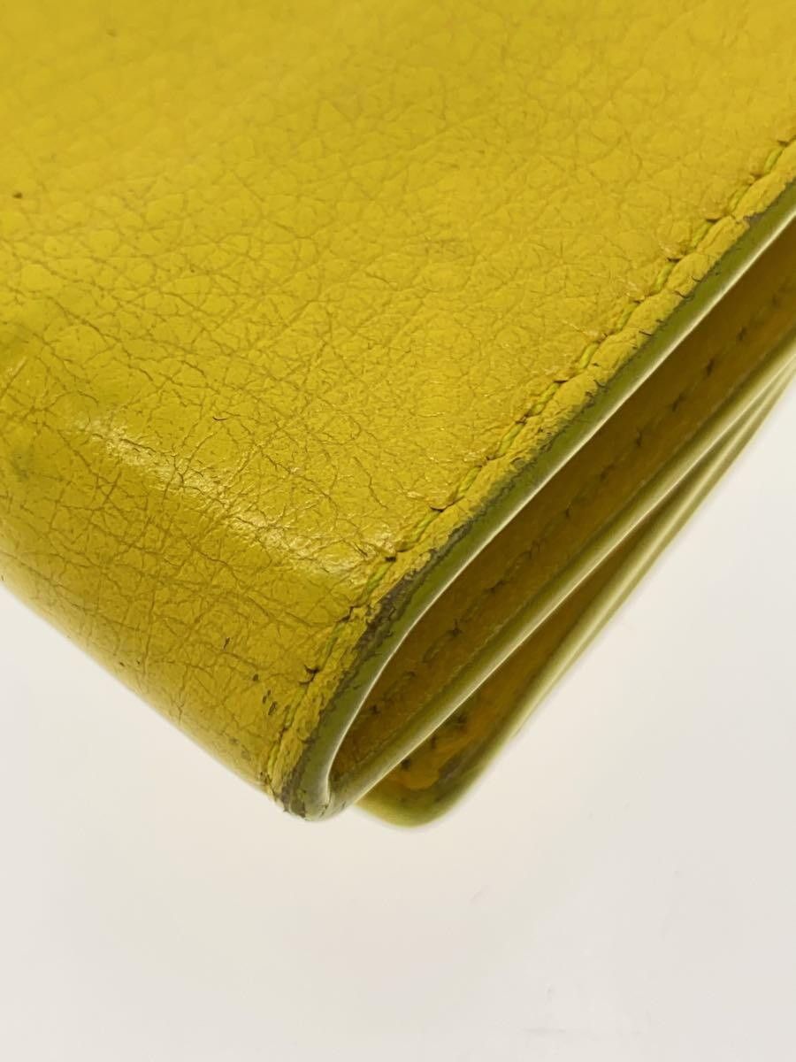 Balenciaga Balenciaga Leather Tri-Fold Wallet Yellow Size ONE SIZE - 9 Thumbnail