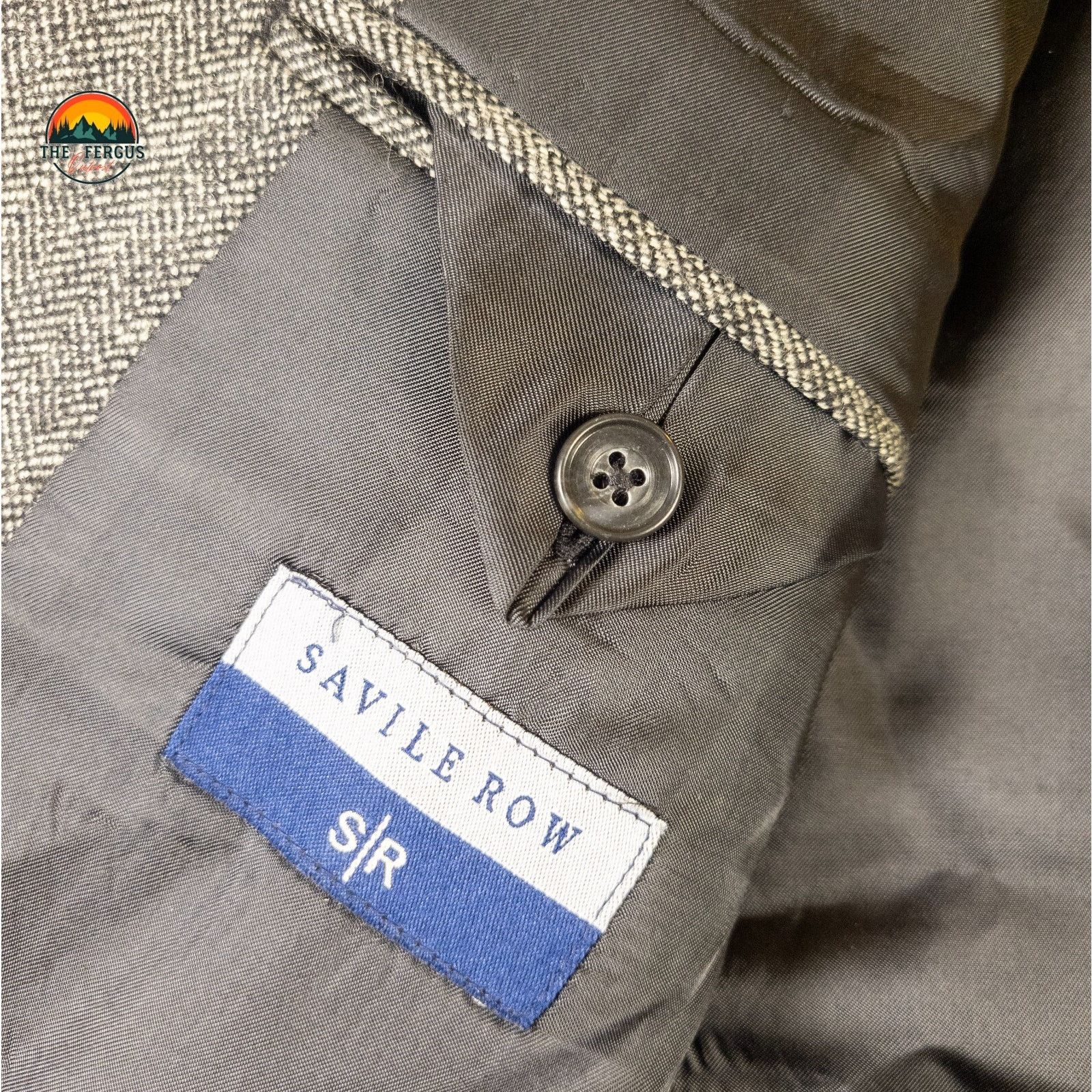 Savile Row Savile Row Macys Blazer Gray Single-Breasted Men's L 44 Size 44L - 7 Thumbnail