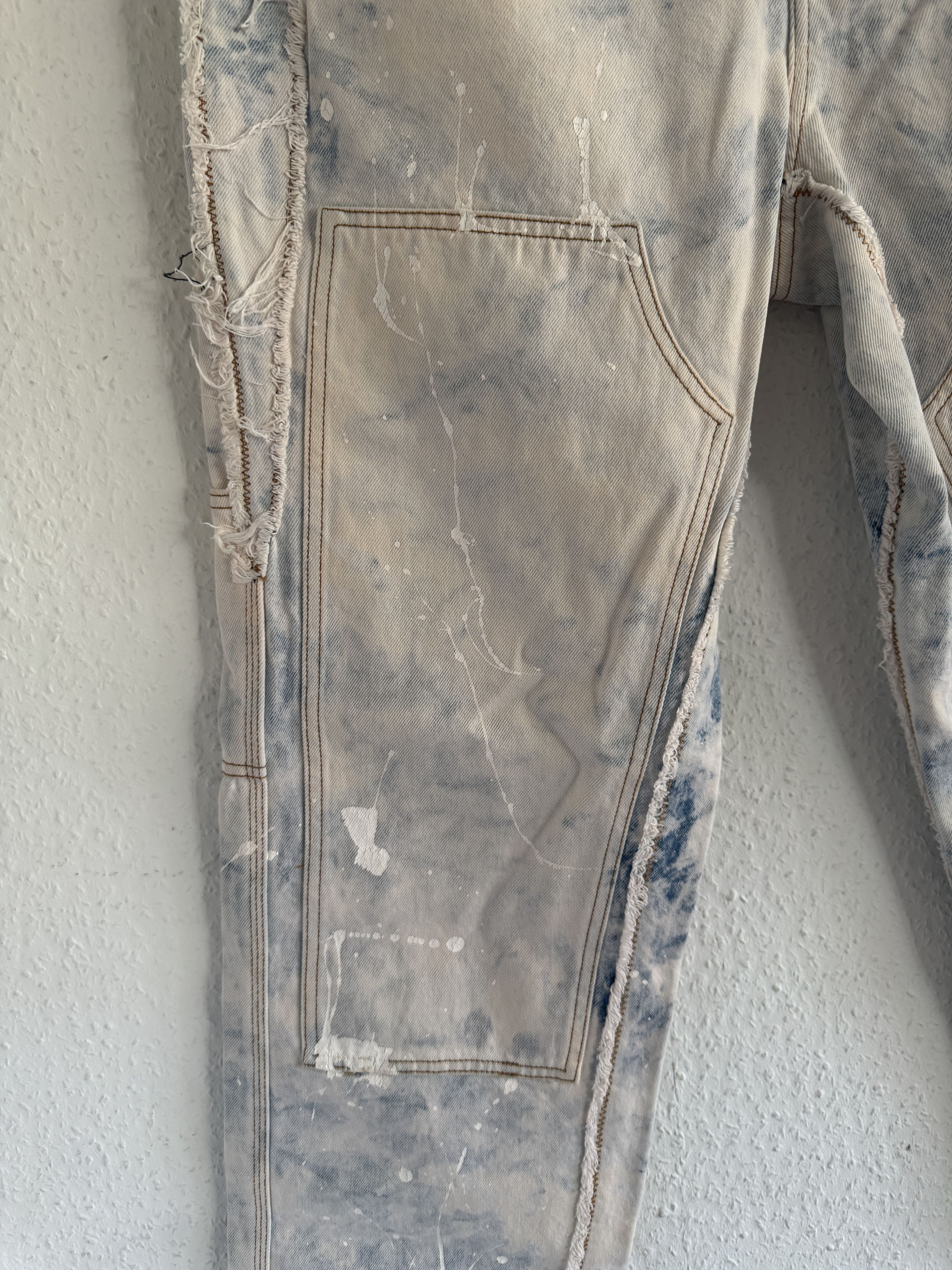 Off-White Bleached Reconstructed Double Knee Carpenter Pants Size US 34 / EU 50 - 6 Thumbnail
