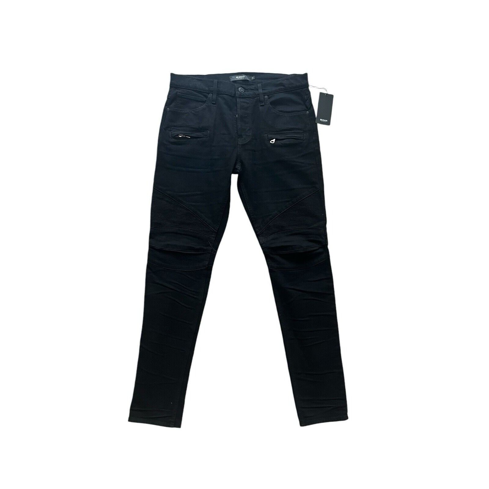 Hudson Hudson Jeans Skinny Biker Men's Denim Black $205 Size 33/32 Size US 33 - 1 Thumbnail