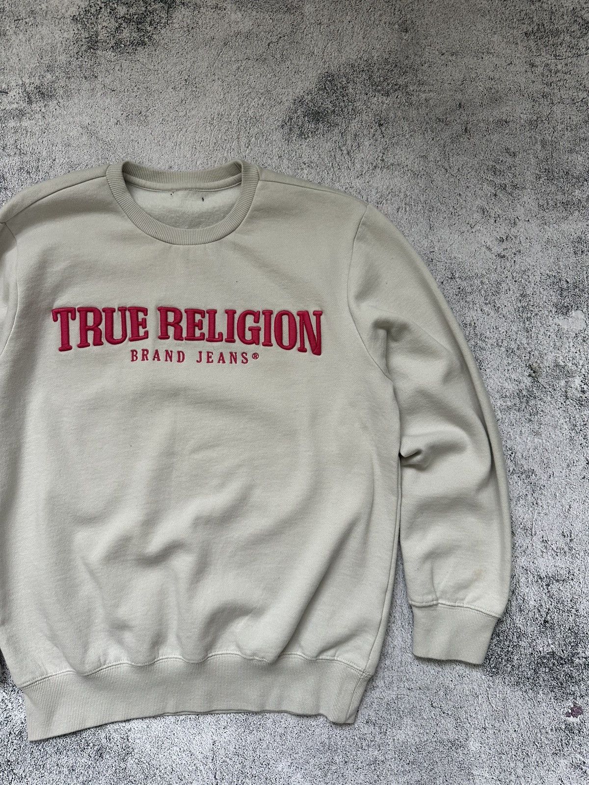 True Religion Vintage True Religion Sweatshirt Big Logo Centre Pink Y2K Size M / US 6-8 / IT 42-44 - 3 Thumbnail