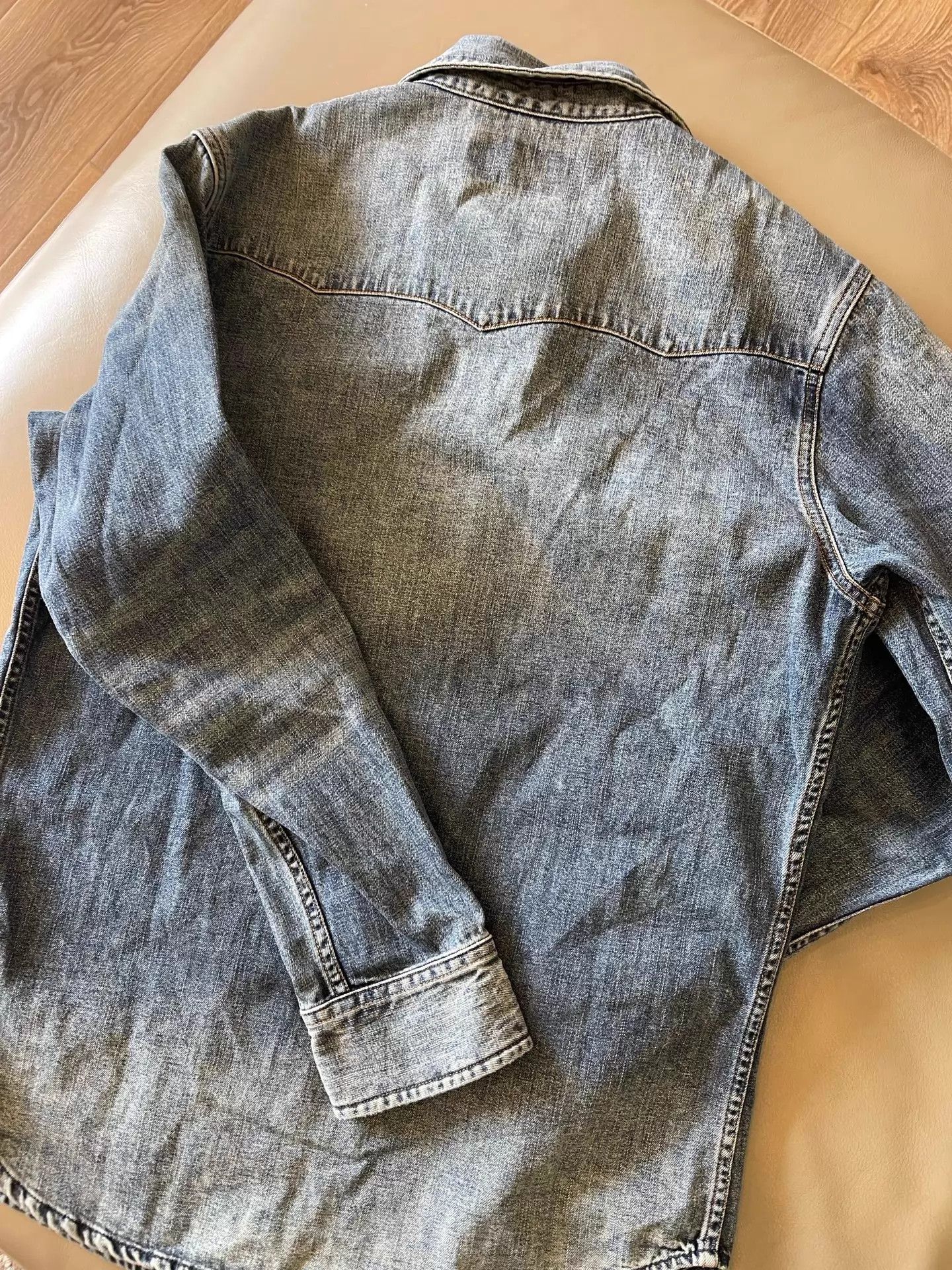 RRL Ralph Lauren RRL Bull Head Heavyweight Denim Shirt S Size Natural Wash Size US S / EU 44-46 / 1 - 8 Thumbnail