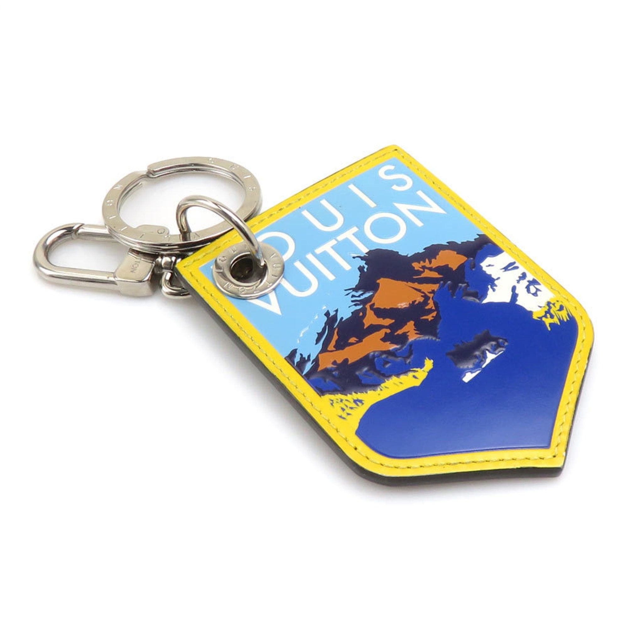 Louis Vuitton Louis Vuitton Charm Key Ring, Porte-Clés, LV Alps Leather, Damier Graphite Canvas, Blue, Yellow, Gray, Black, Silver, Men's, M63840, Free Shipping, e61378j Size ONE SIZE - 1 Thumbnail