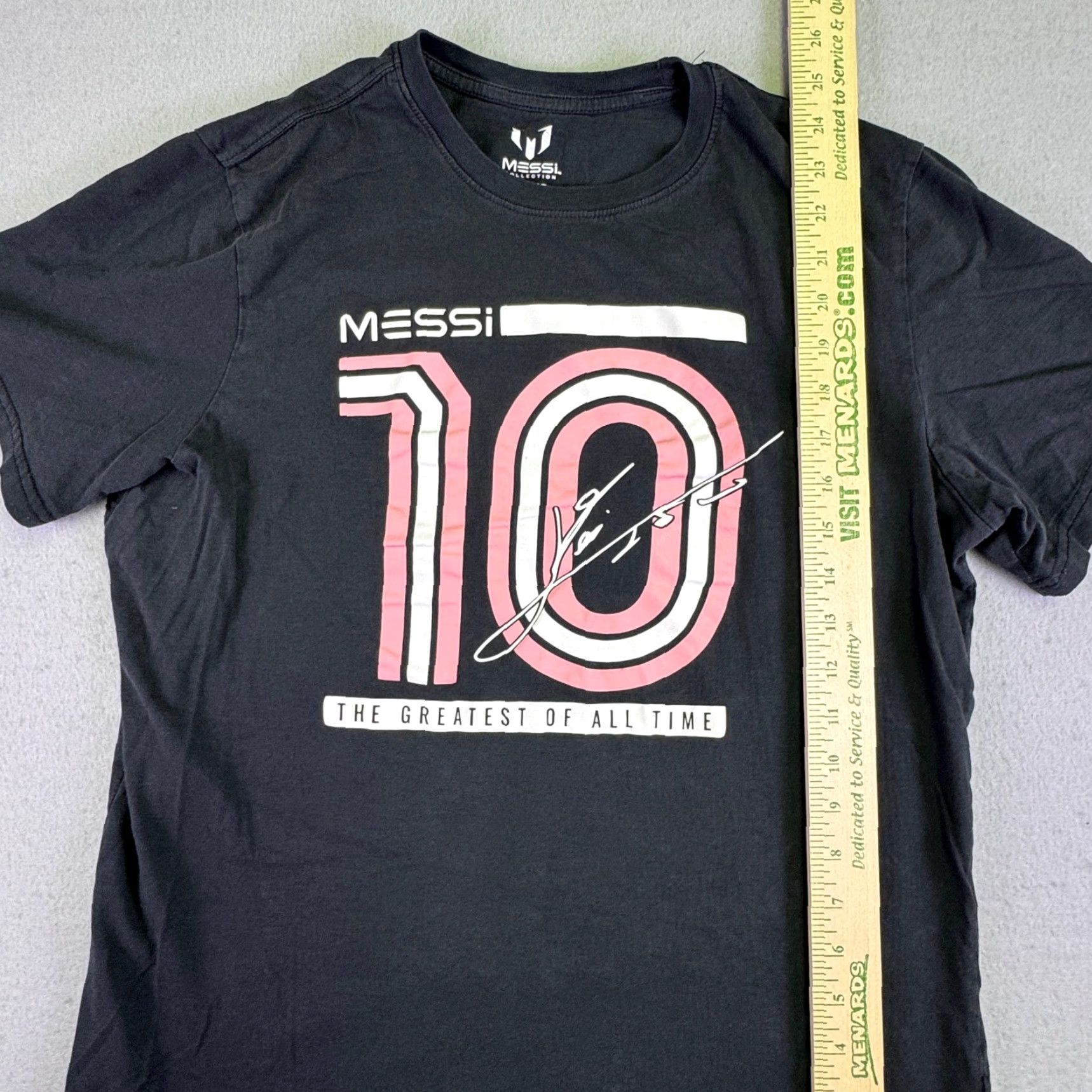 Vintage Messi Collection Shirt Mens Large Black 10 Signature GOAT Football Cotton T-Shirt Crew Neck Short Sleeve Graphic Print Mens Size US L / EU 52-54 / 3 - 4 Thumbnail