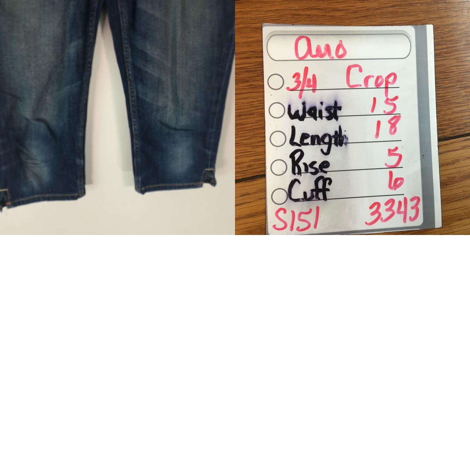 Vintage VINTAGE Aeropostale Jeans Crop Denim 30x18 Regular Slim Blue 90s City Womens Size 26" / US 2 / IT 38 - 8 Thumbnail
