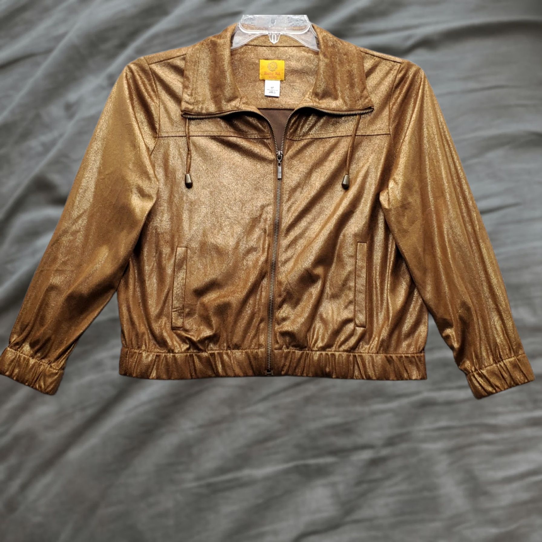 Vintage Ruby Rd. Jacket Womens Petite 6 Multi Elastic Cuff & Hem Drawstring Zip Up Size M / US 6-8 / IT 42-44 - 1 Thumbnail