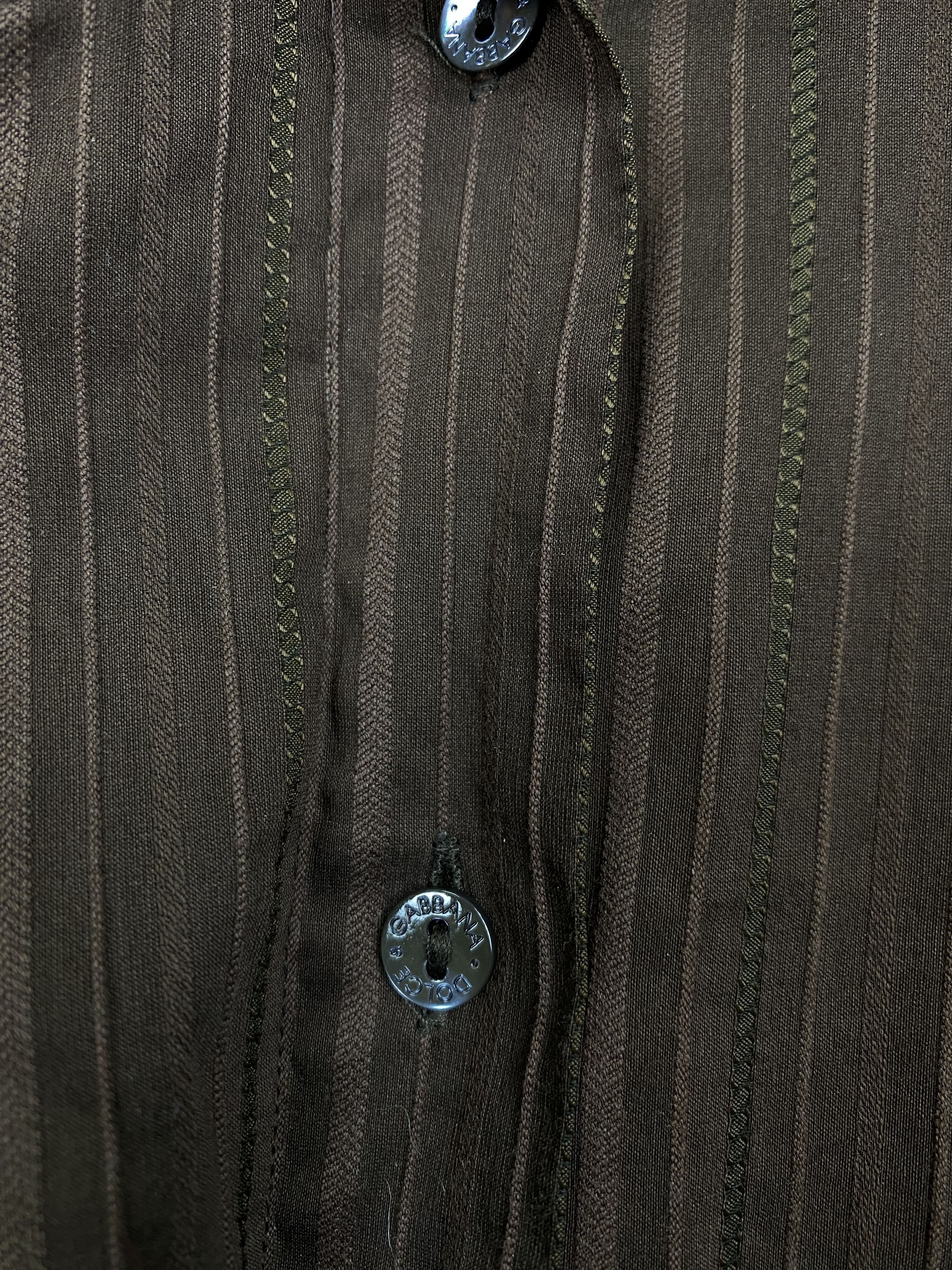 Dolce & Gabbana Vintage DOLCE GABBANA Striped Button Up Shirt Made in Italy Size S / US 4 / IT 40 - 5 Thumbnail
