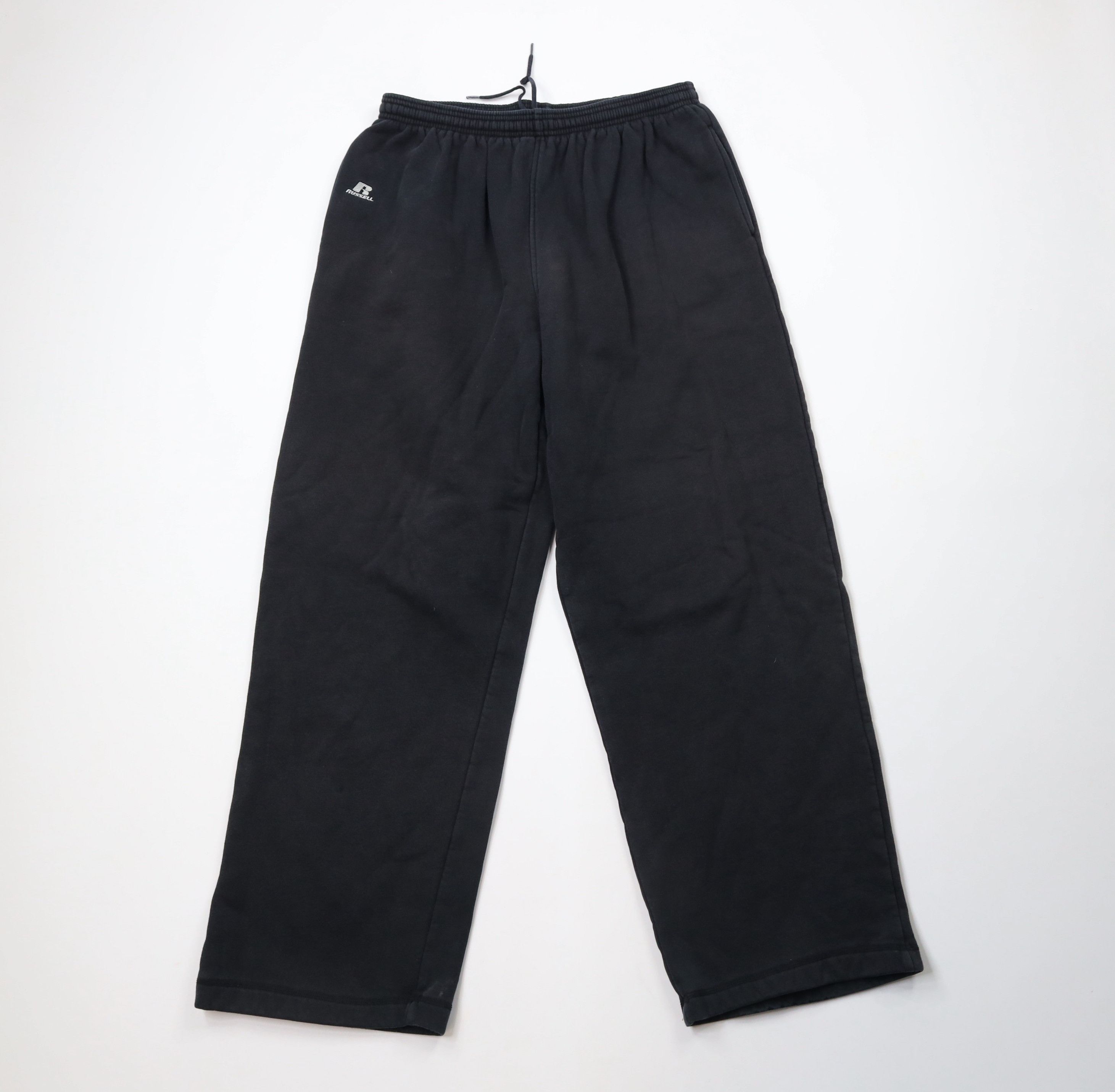 Russell Athletic × Vintage Vintage Y2K Russell Athletic Heavyweight Sweatpants Black Size US 38 / EU 54 - 1 Thumbnail