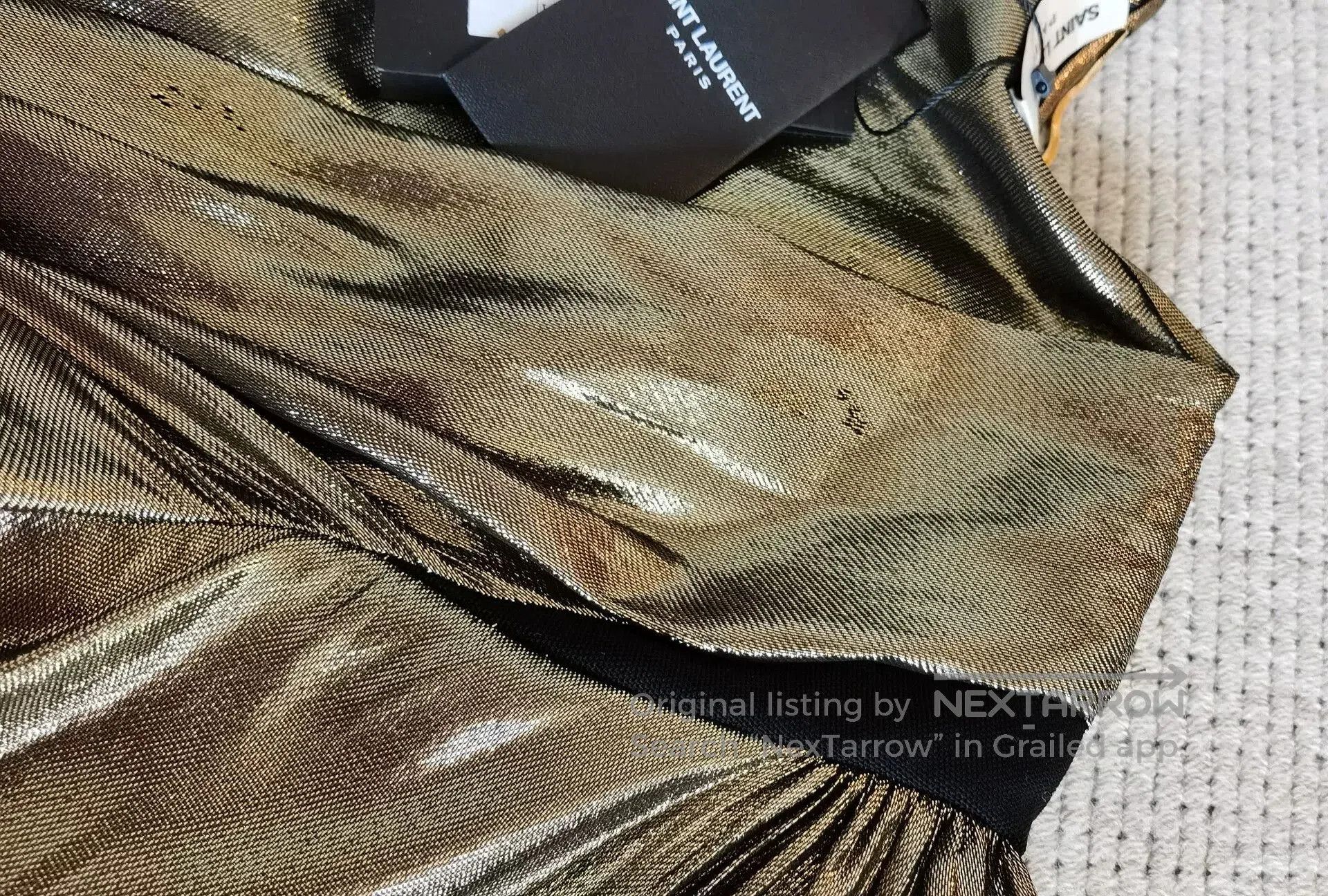 Saint Laurent Paris Saint Laurent 17 Gold Metallic Dress. Size S / US 4 / IT 40 - 8 Thumbnail
