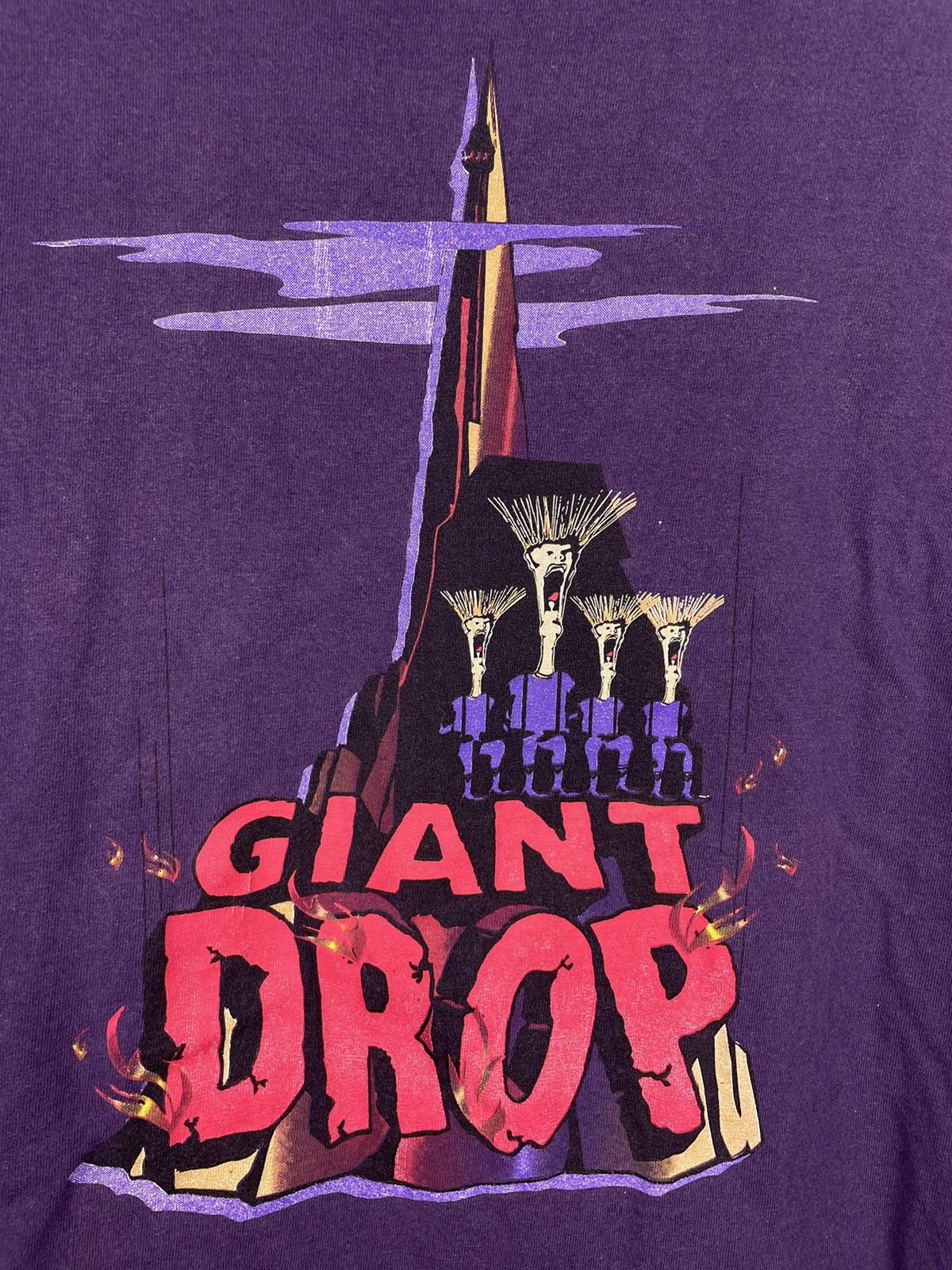Cartoon Network Vintage 90s Giant Drop Six Flags Great America memorial tee Size US L / EU 52-54 / 3 - 4 Thumbnail