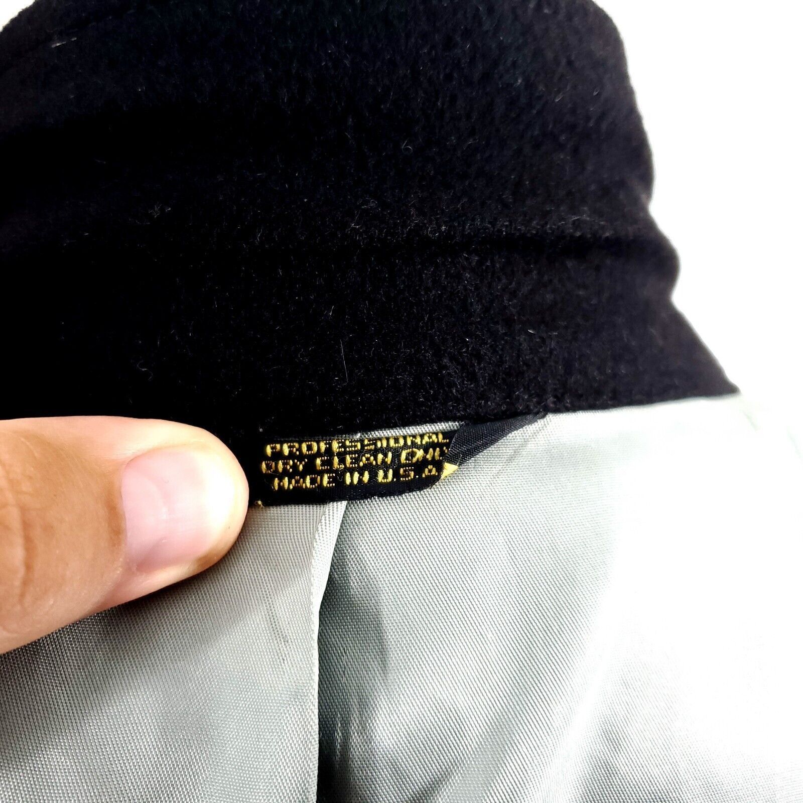 Designer Joe Frank 100% Cashmere 2 Button Sport Coat 44L Black Blazer Size 44L - 11 Thumbnail