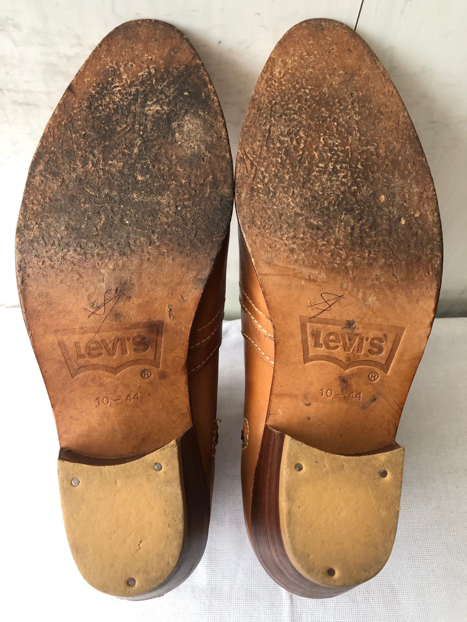 Levi's Vintage Levi's Tan Leather Western Style Side Zip Boots Size US 11 / EU 44 - 6 Thumbnail
