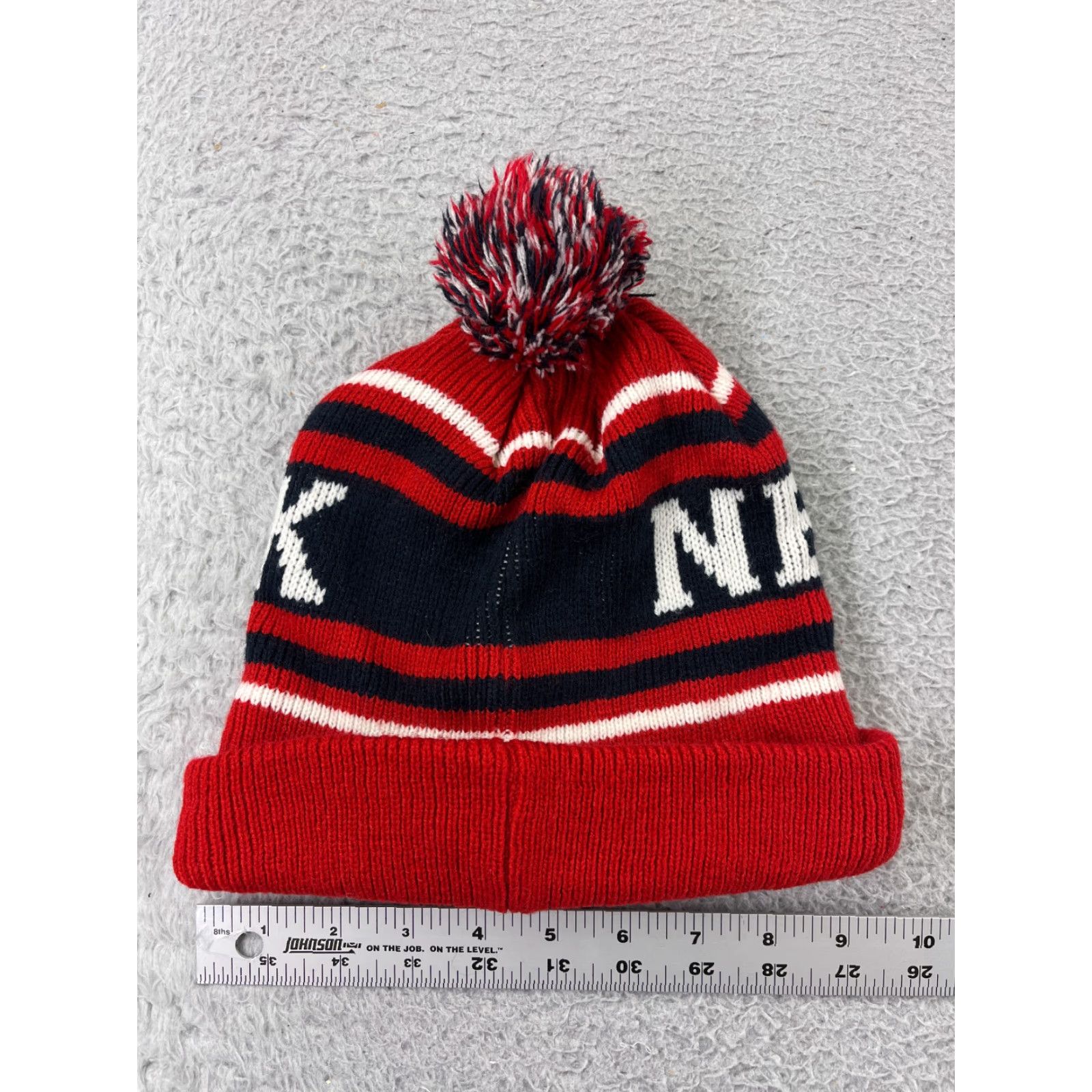 Vintage Torkia Apparel Beanie Hat One Size Adult Red Knit Acrylic Ski Theme Mens Ladies Size ONE SIZE - 4 Thumbnail