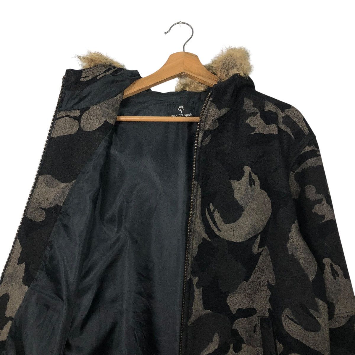 Vintage 🔥VINTAGE BOMBER JACKET VILLE D’ESPOIR CAMOUFLAGE MINK FUR Size US L / EU 52-54 / 3 - 15 Thumbnail