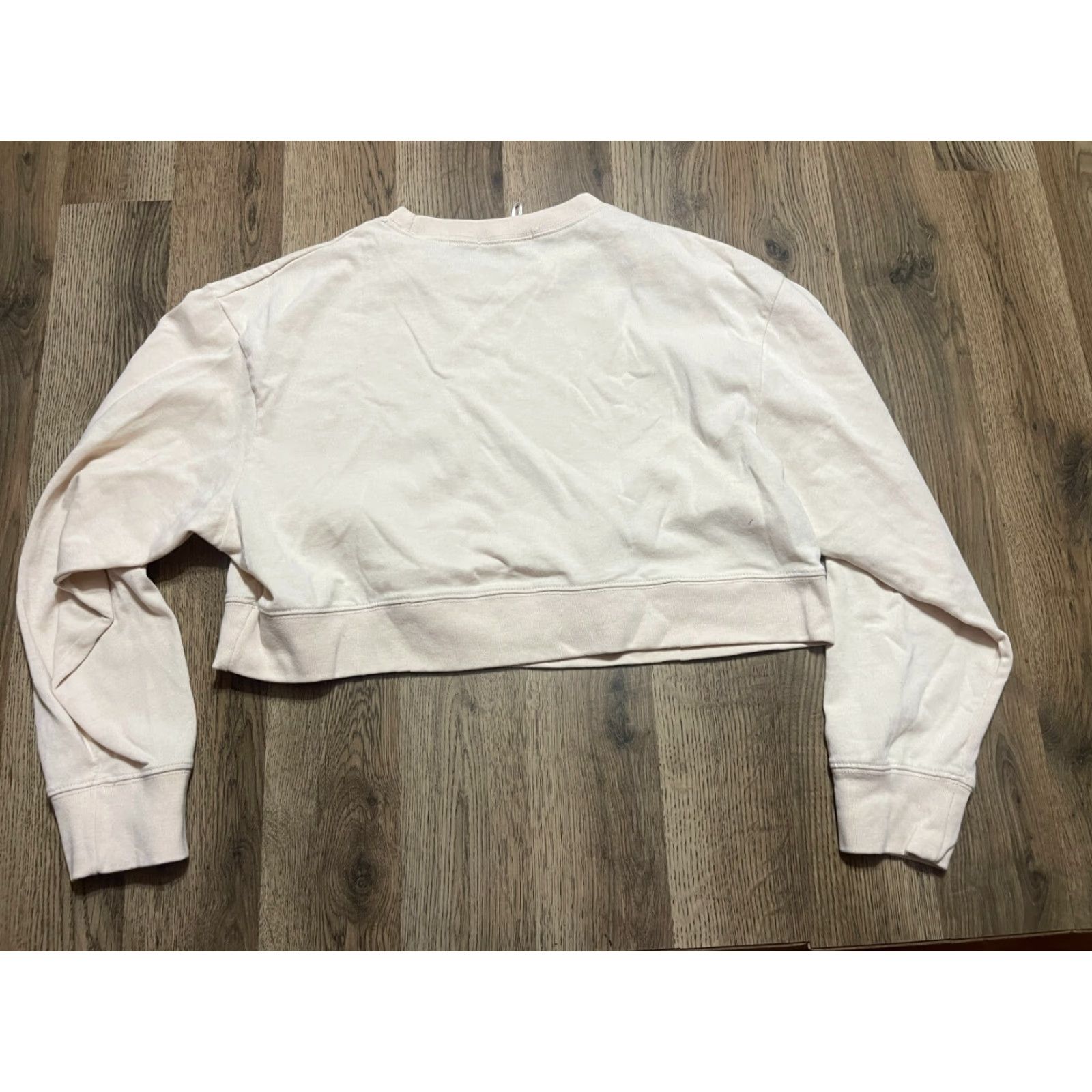 Vintage ACTIVE USA Shirt Women's Large White Crop Top Long Sleeve T-Shirt Regular Cropped Modern USA Boy? Size L / US 10 / IT 46 - 2 Thumbnail