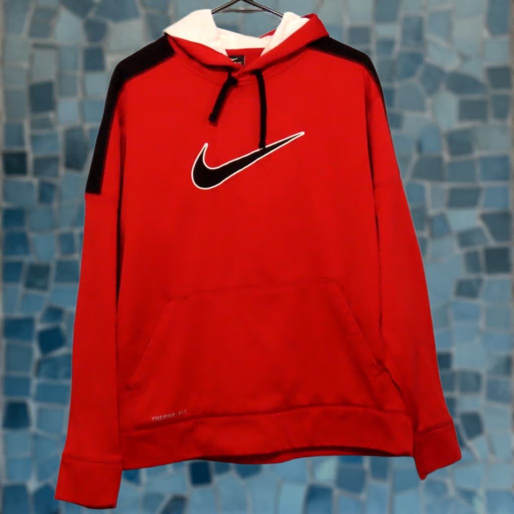 Nike Nike Therma-FIT Hoodie Mens M Red Swoosh Pullover 438734-648 Long Sleeve Crew Neck Sportswear Nike Sportswear Pullover Size US M / EU 48-50 / 2 - 1 Thumbnail