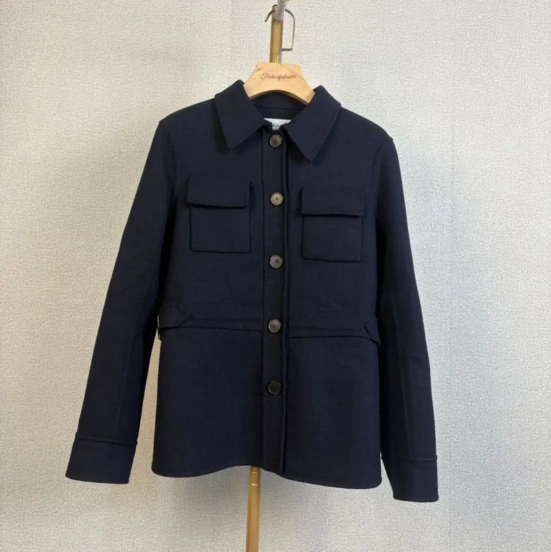 Dior Dior Women's Wool Jacket in Navy Blue 0089 Size M / US 6-8 / IT 42-44 - 1 Thumbnail
